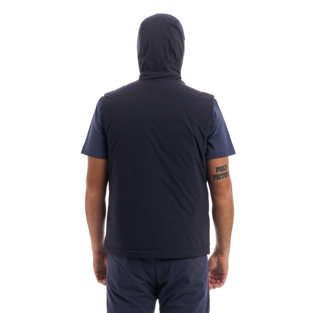 Herno Blue Nylon Men's Vest