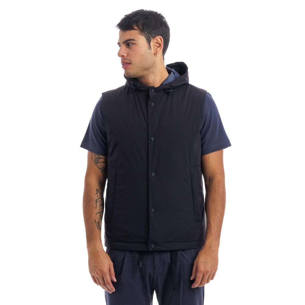 Herno Blue Nylon Men's Vest