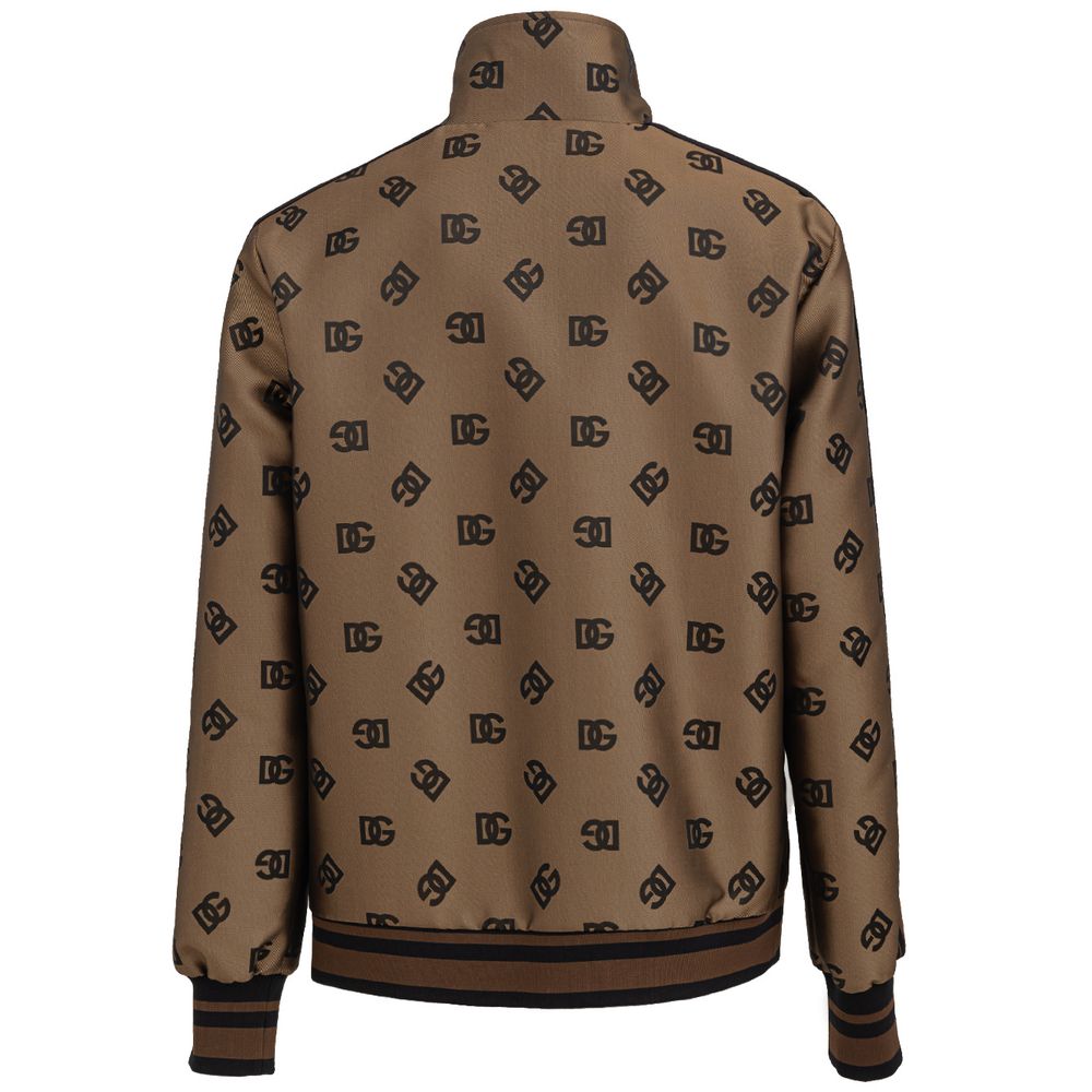 Dolce & Gabbana Bronze Polyester Shell Men's Jacket