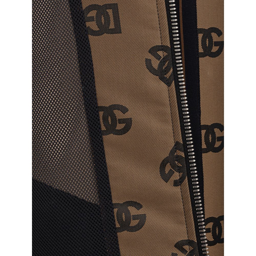 Dolce & Gabbana Bronze Polyester Shell Men's Jacket