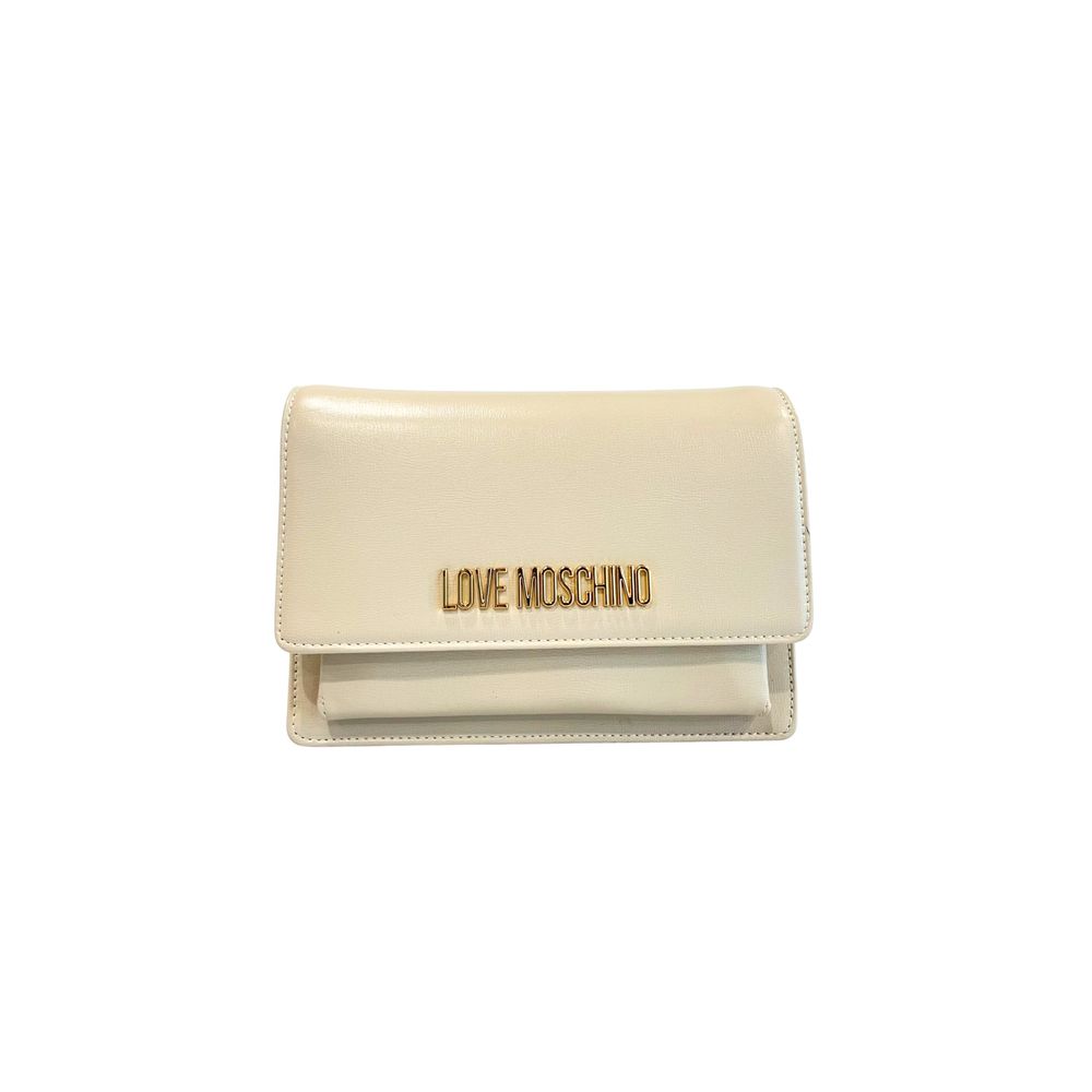 Love Moschino Beige Polyethylene Women Crossbody Women's Bag