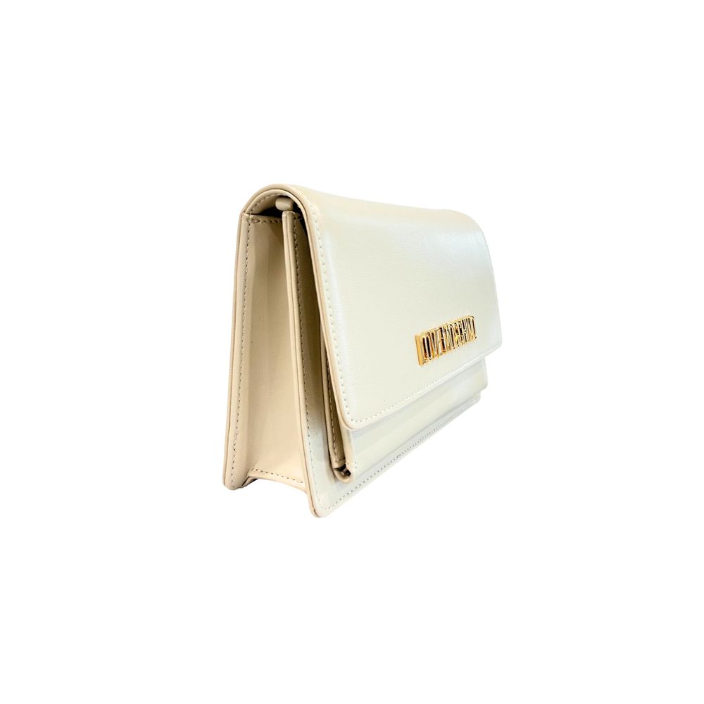 Love Moschino Beige Polyethylene Women Crossbody Women's Bag