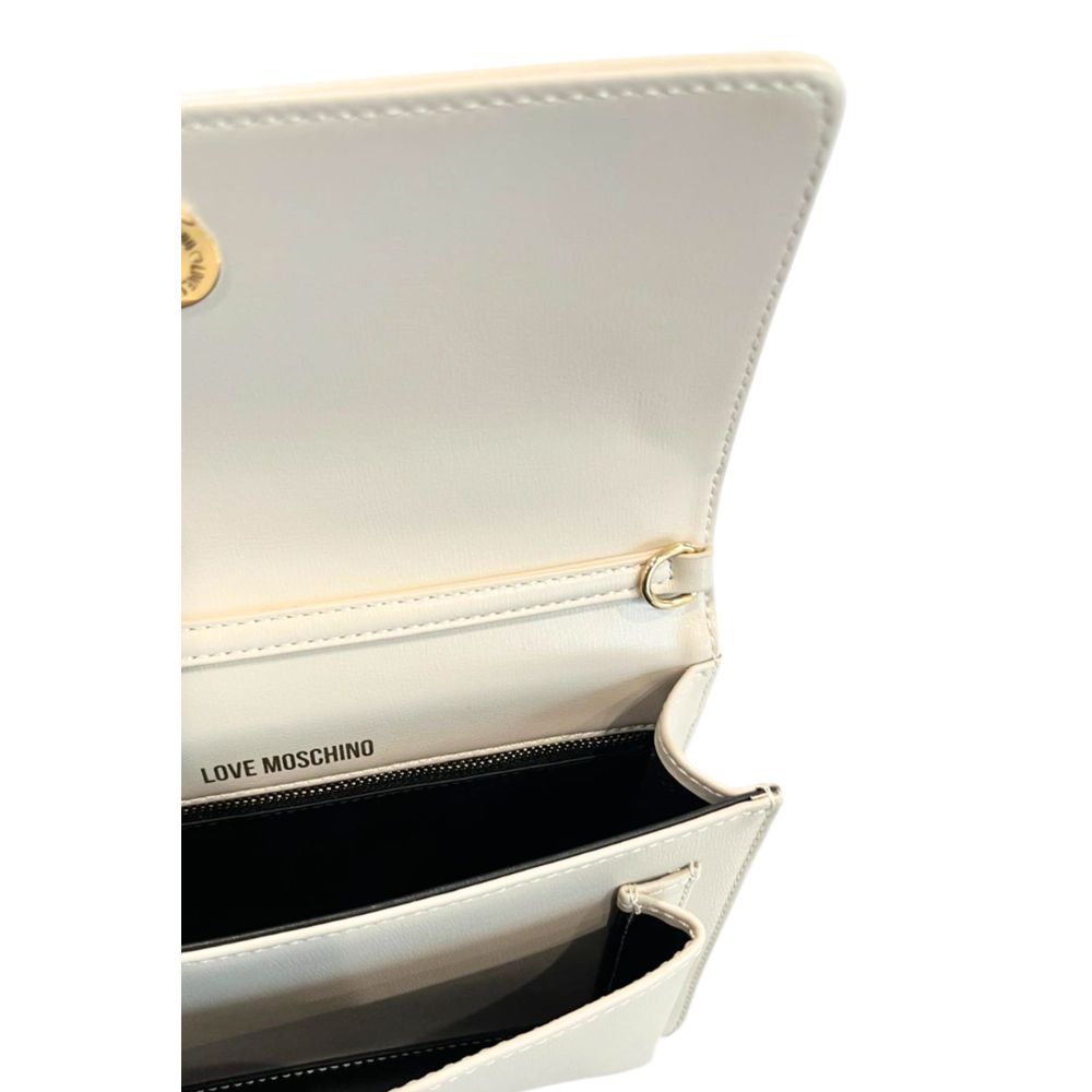 Love Moschino Beige Polyethylene Women Crossbody Women's Bag