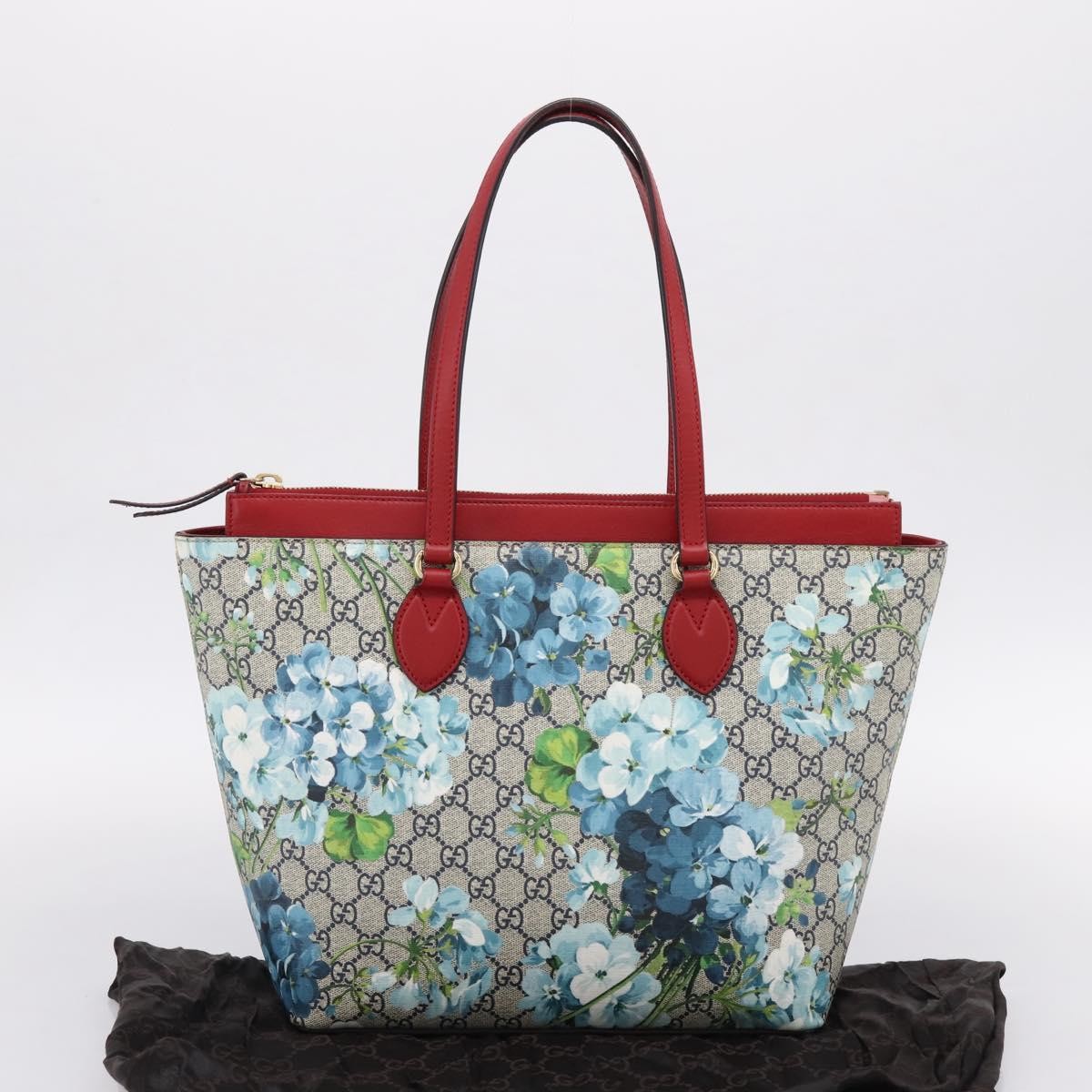 Gucci Linea A Convertible Blooms Print Gg Coated Canvas Multicolour Canvas Tote Bag Bag (Pre-Owned)