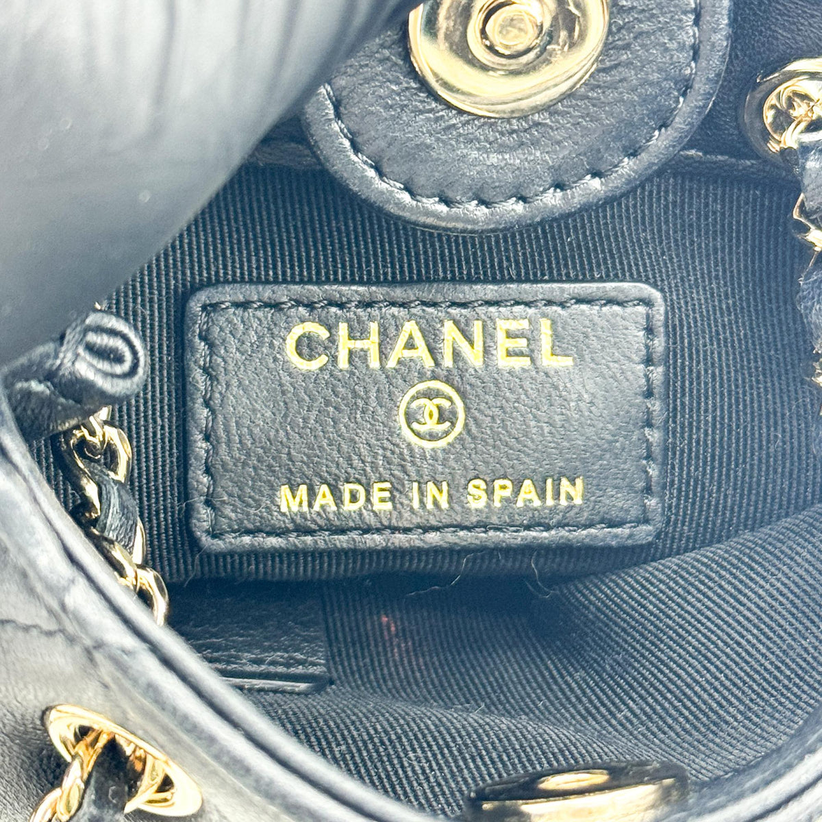 Chanel Cc Square Clutch With Chain Quilted Lambskin Black Leather Clutche & Pouche Bag (Pre-Owned)