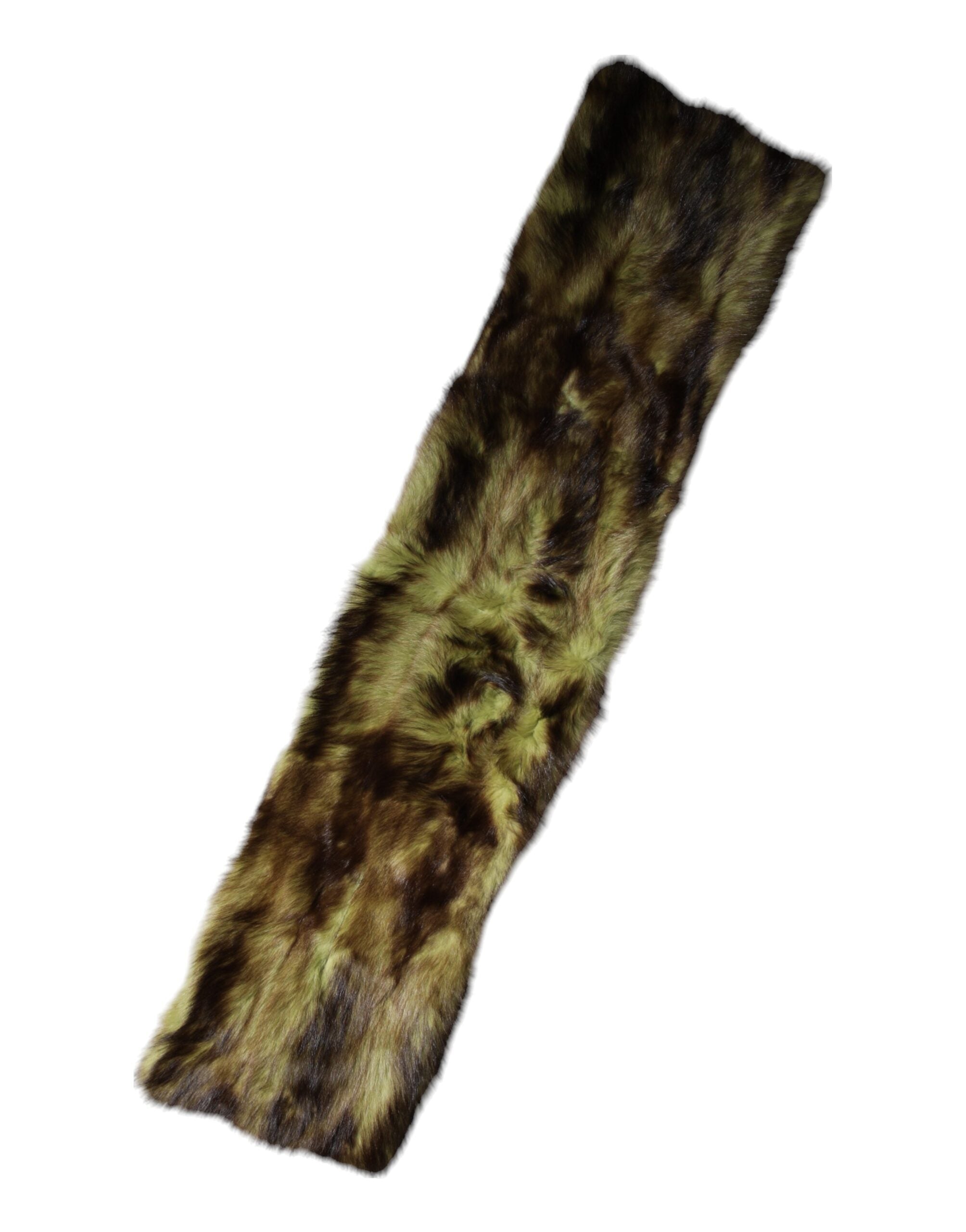 Dolce & Gabbana Multicolor Fur Shawl Neck Wrap Cover Collar Women's Scarf