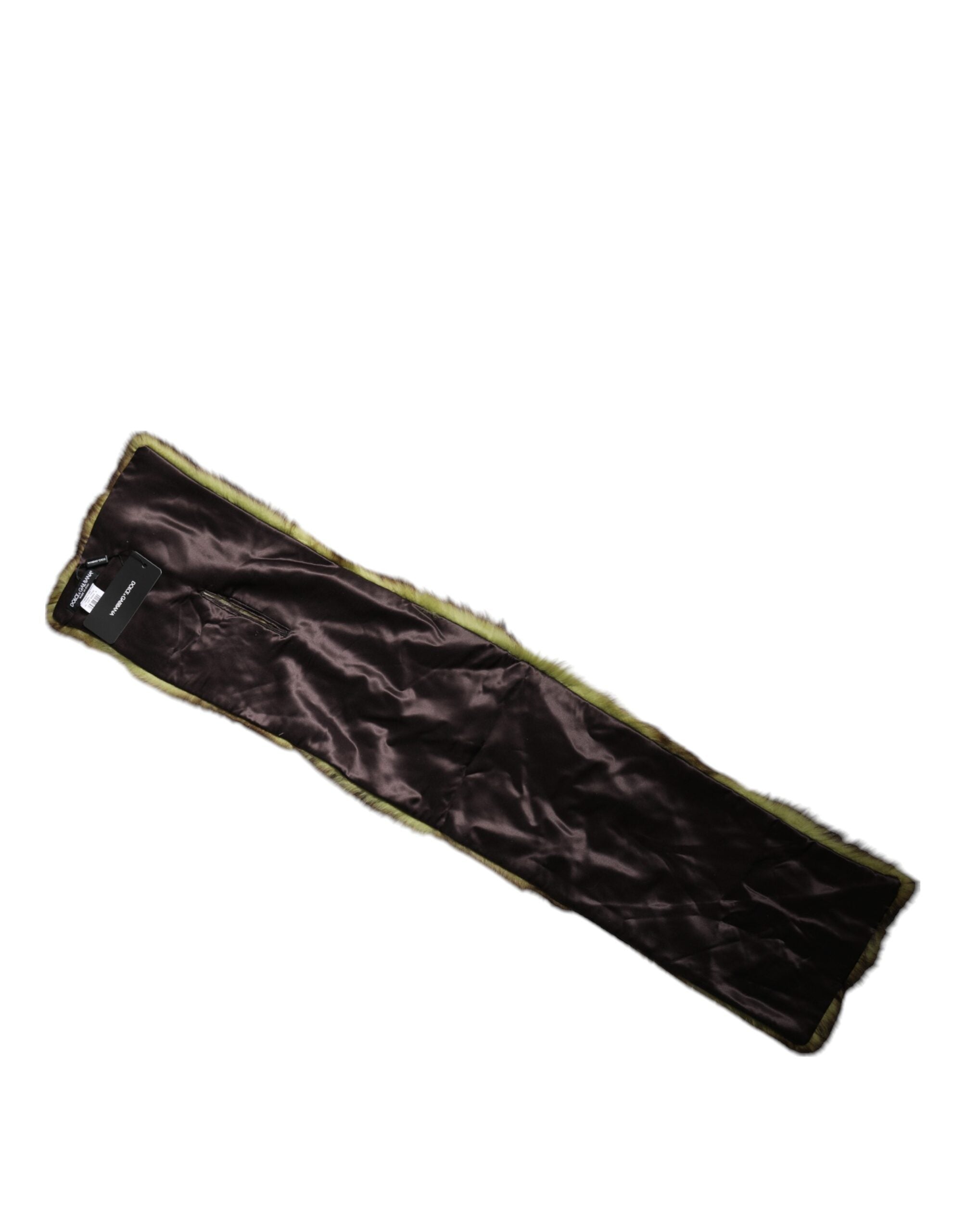 Dolce & Gabbana Multicolor Fur Shawl Neck Wrap Cover Collar Women's Scarf
