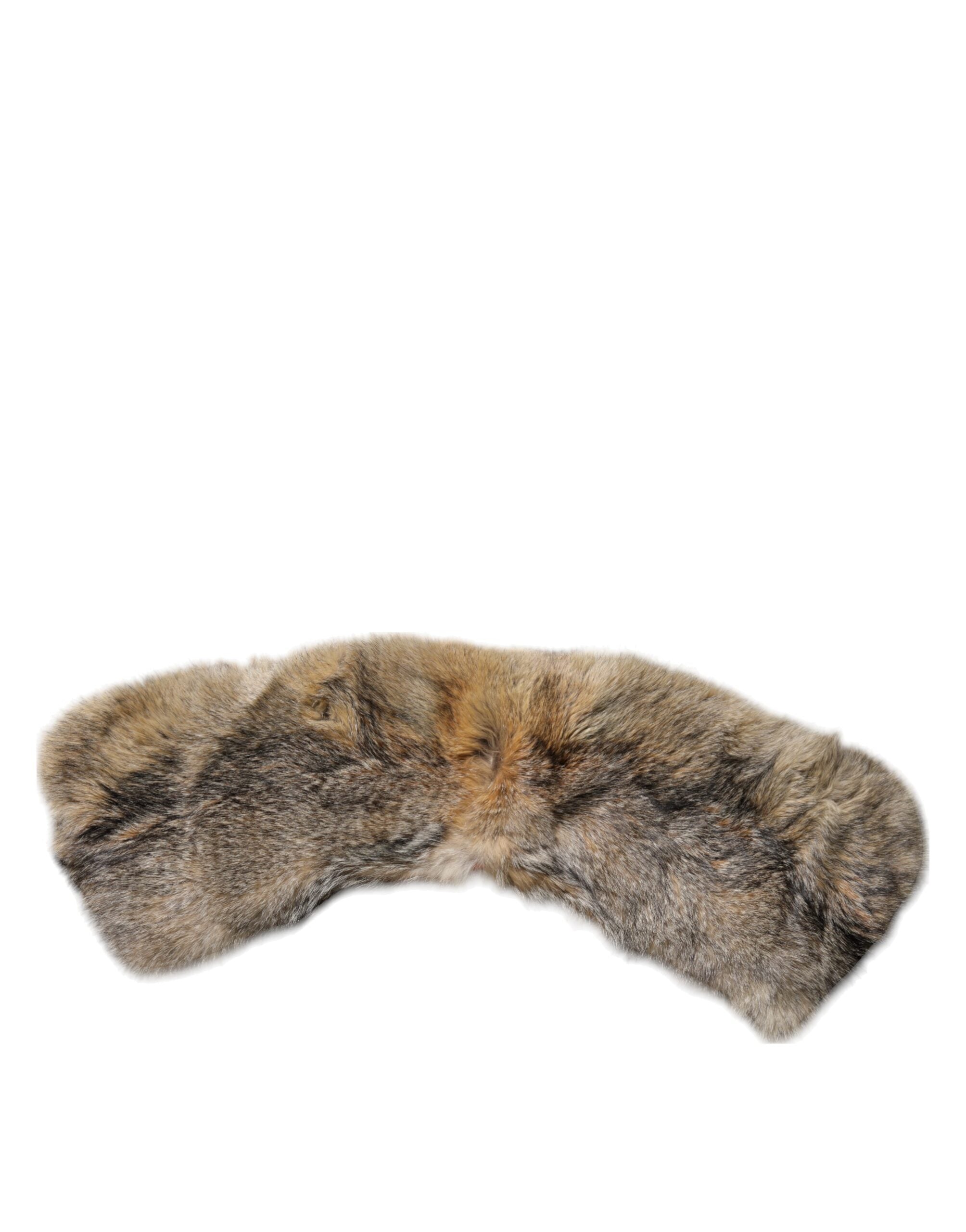 Dolce & Gabbana Brown Fur Shoulder Collar Neck Wrap Women's Scarf