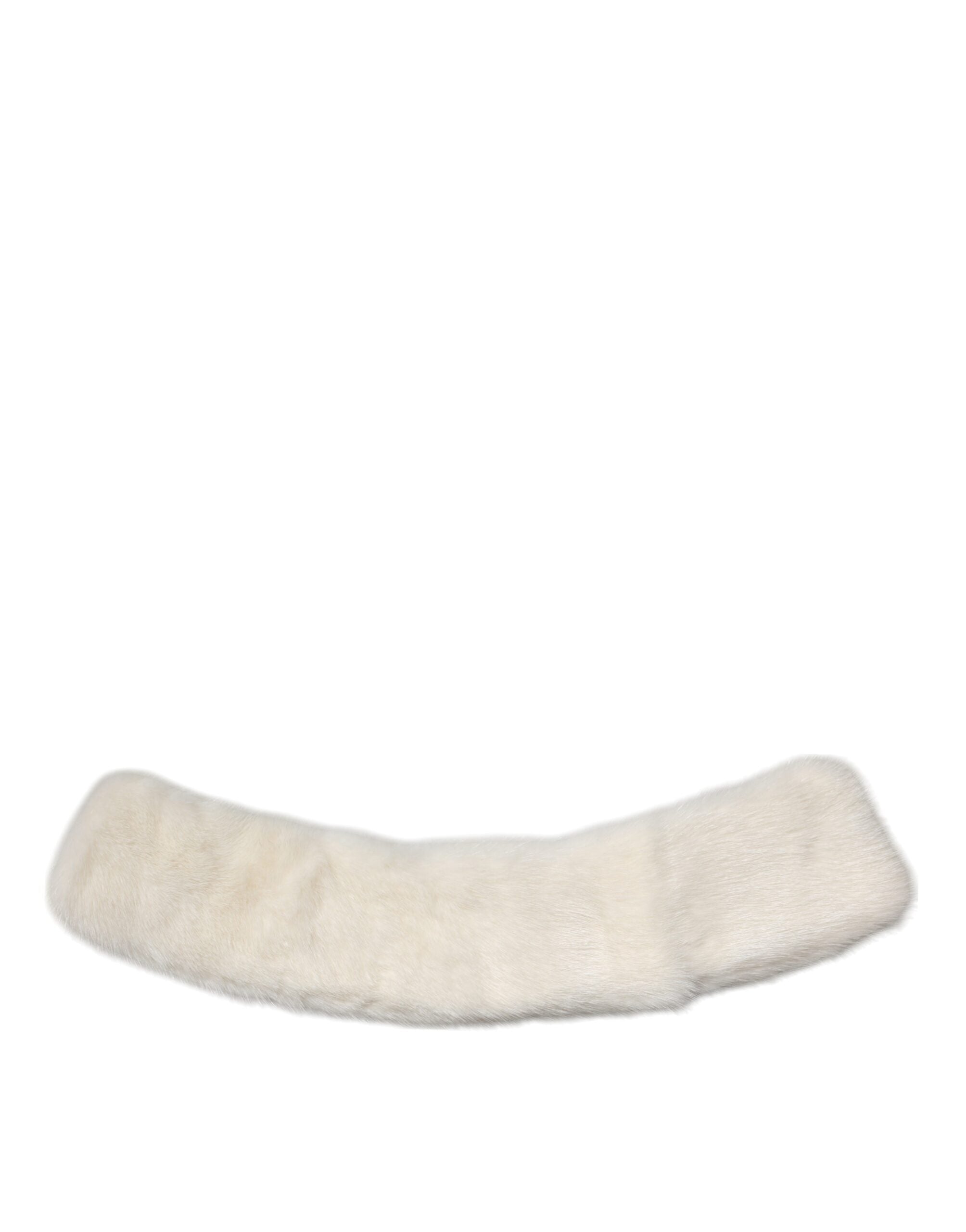 Dolce & Gabbana White Mink Fur Collar Women Neck Wrap Women's Scarf