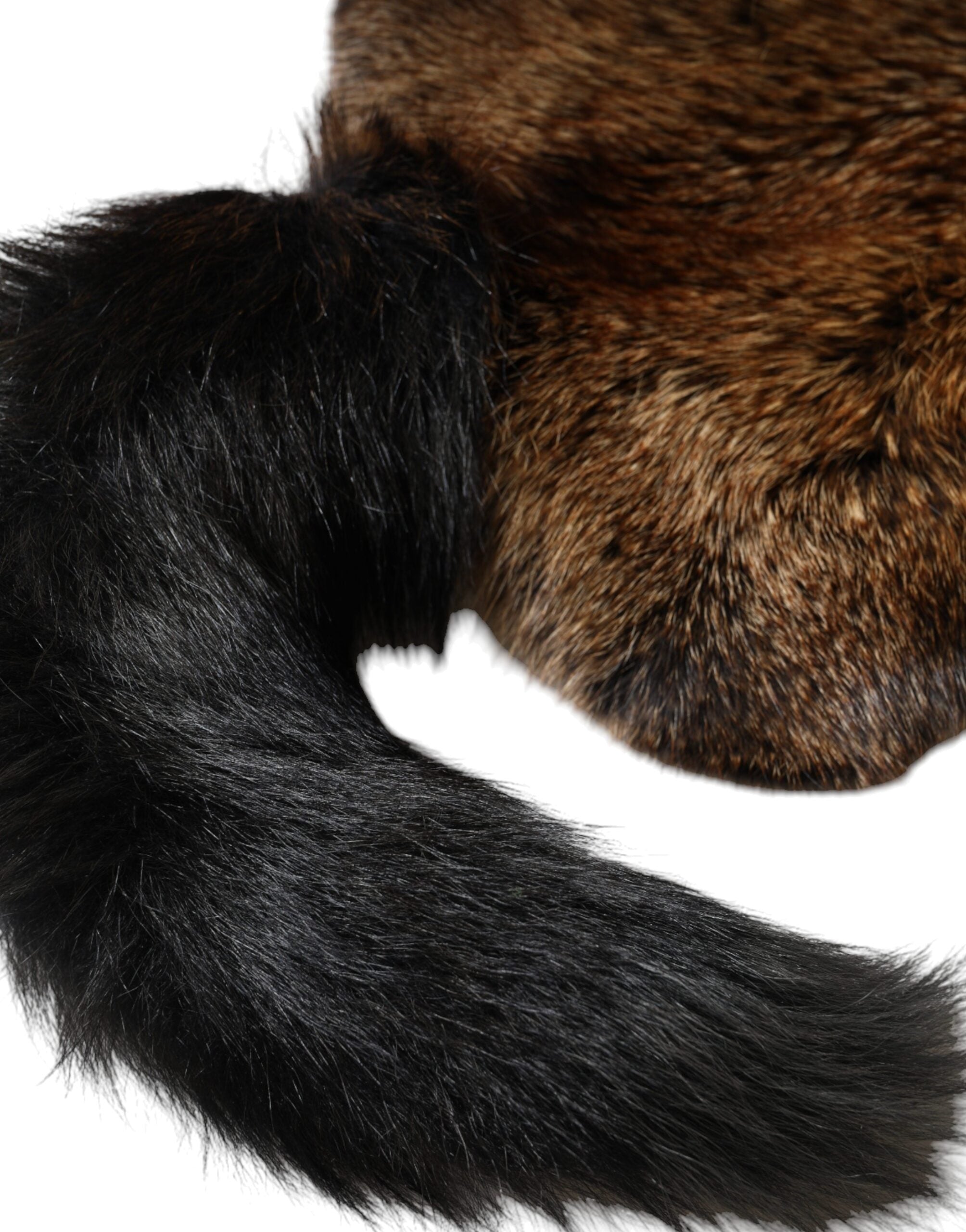 Dolce & Gabbana Brown Red Fox Fur Neck Warmer Winter Women's Scarf