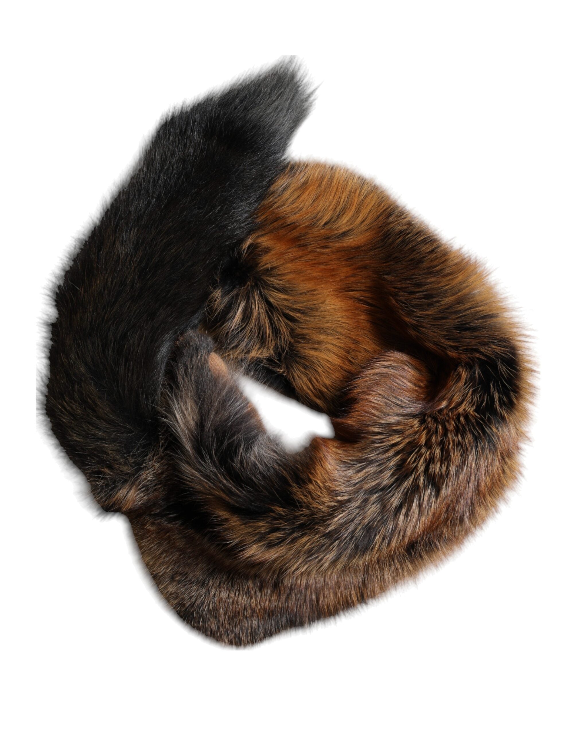 Dolce & Gabbana Brown Red Fox Fur Neck Warmer Winter Women's Scarf