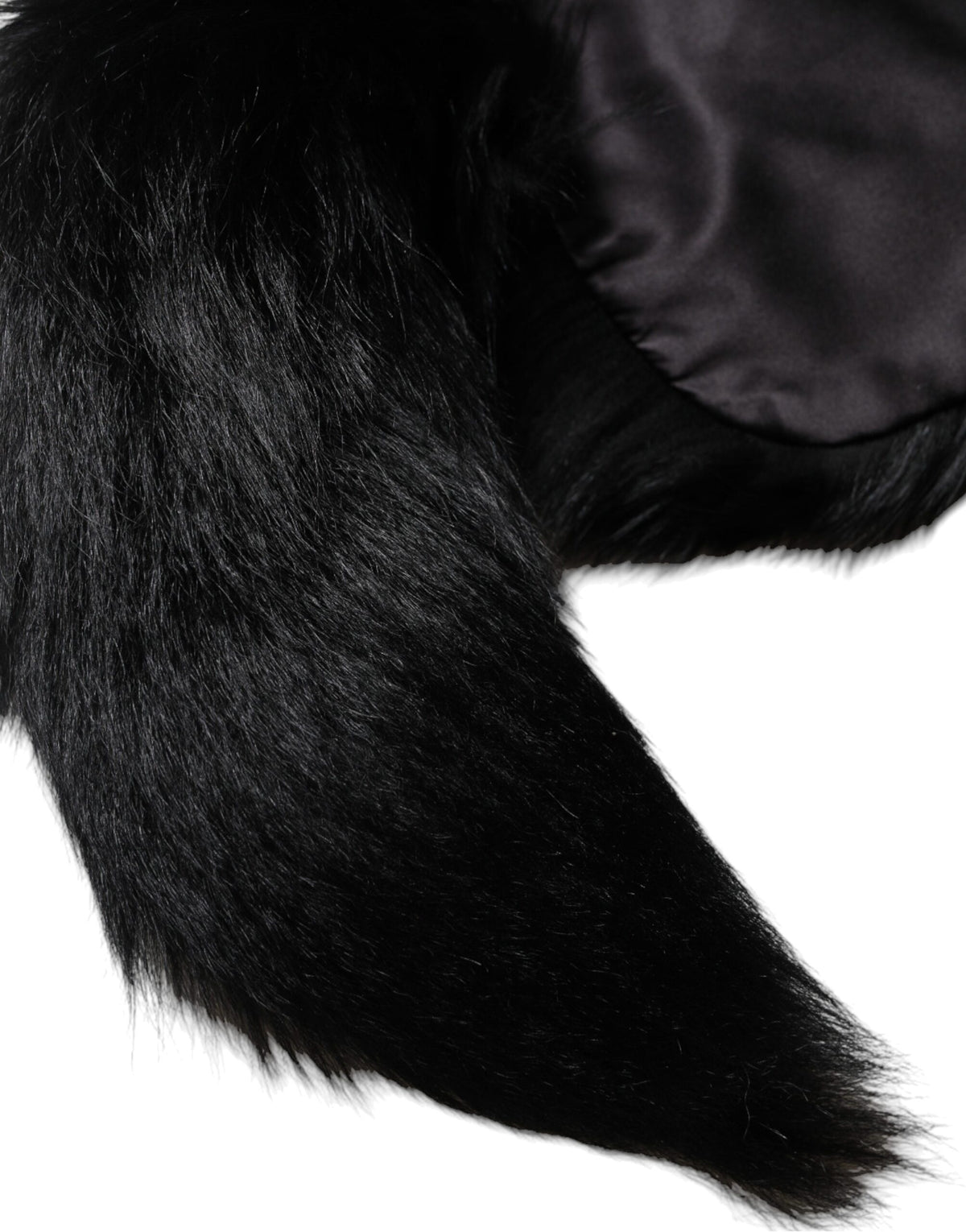 Dolce & Gabbana Black Fox Fur Neck Wrap Warmer Winter Women's Scarf