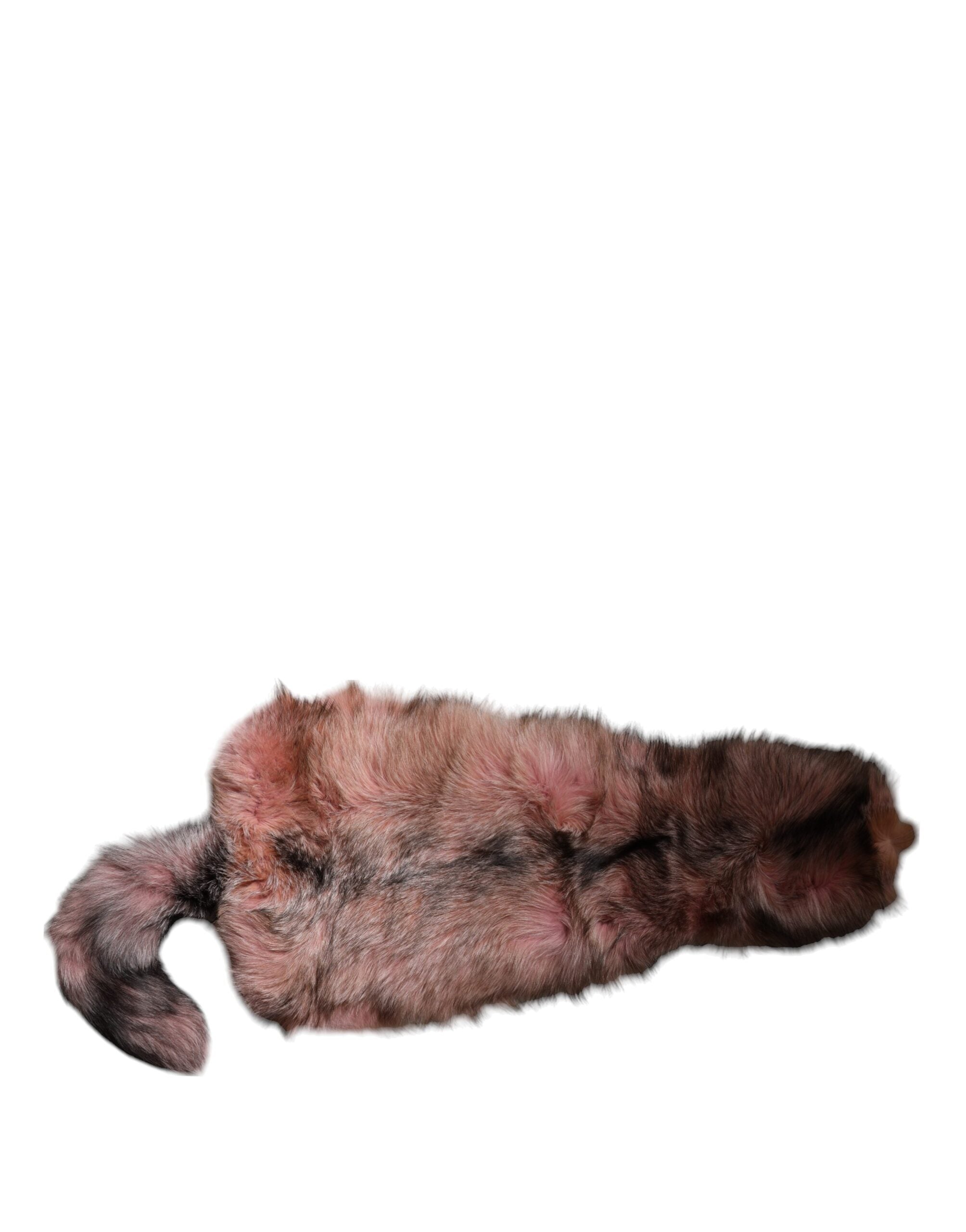 Dolce & Gabbana Pink Frost Fox Fur Neck Warmer Winter Women's Scarf
