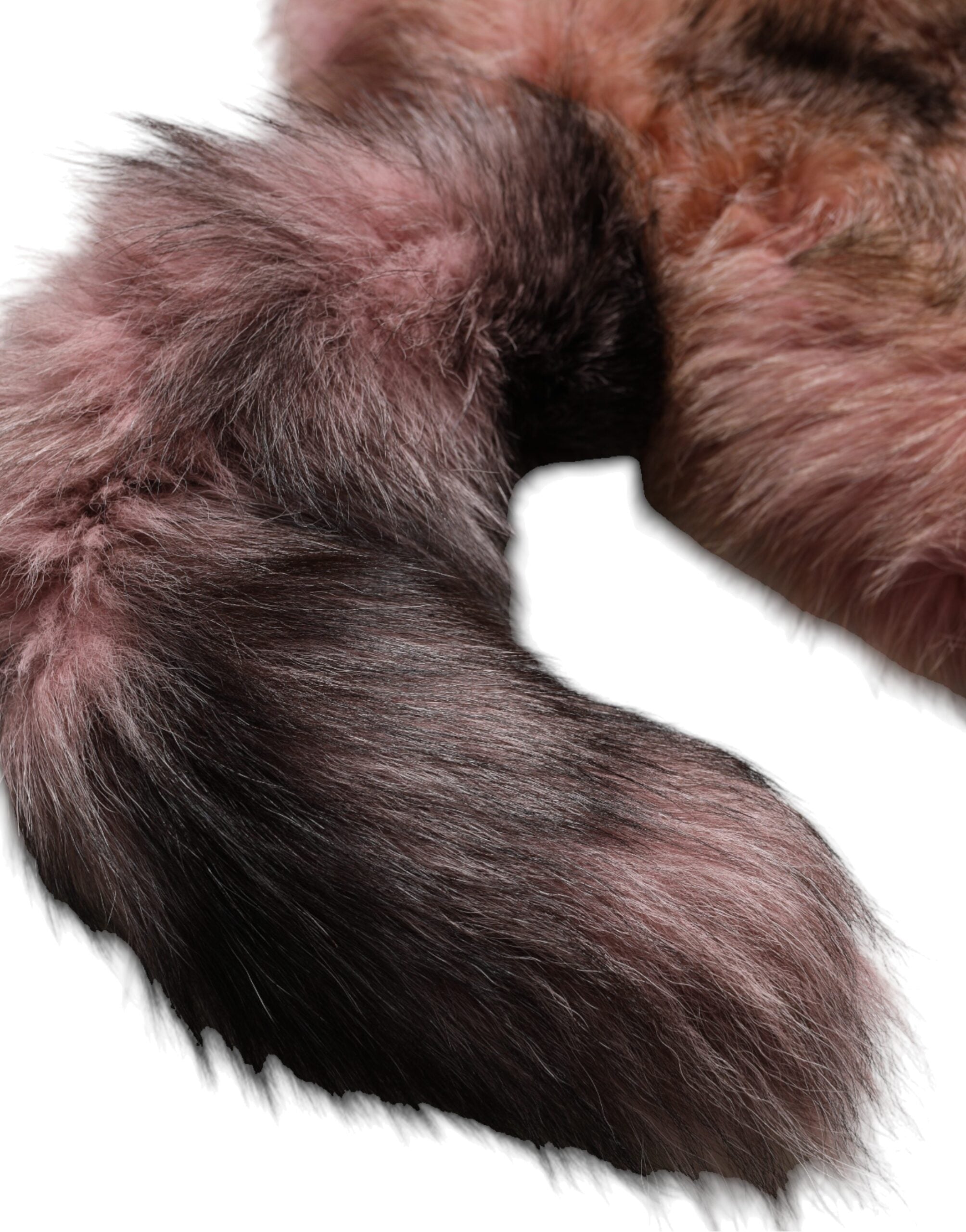 Dolce & Gabbana Pink Frost Fox Fur Neck Warmer Winter Women's Scarf