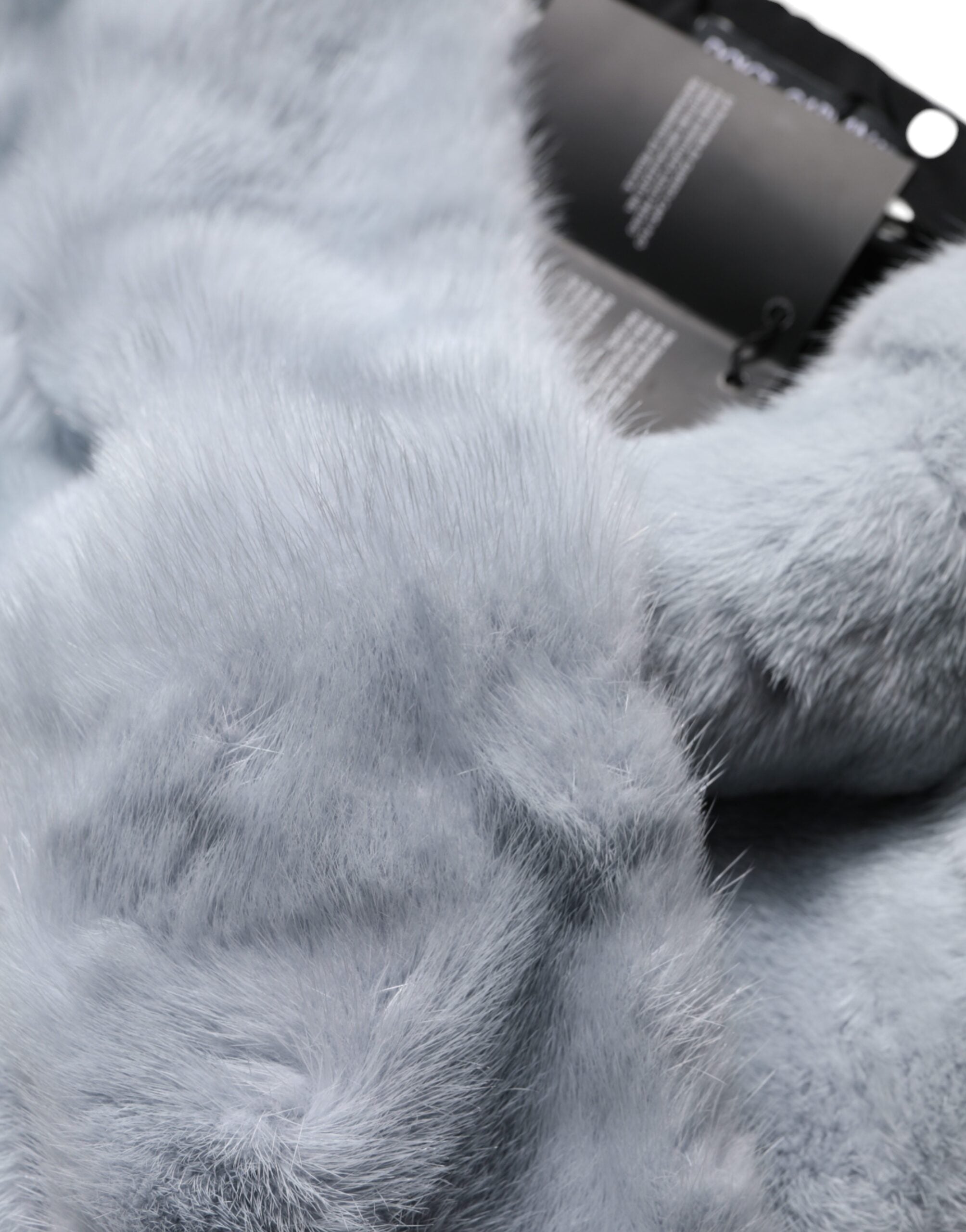Dolce & Gabbana Powder Blue Mink Fur Neck Warmer Women's Scarf
