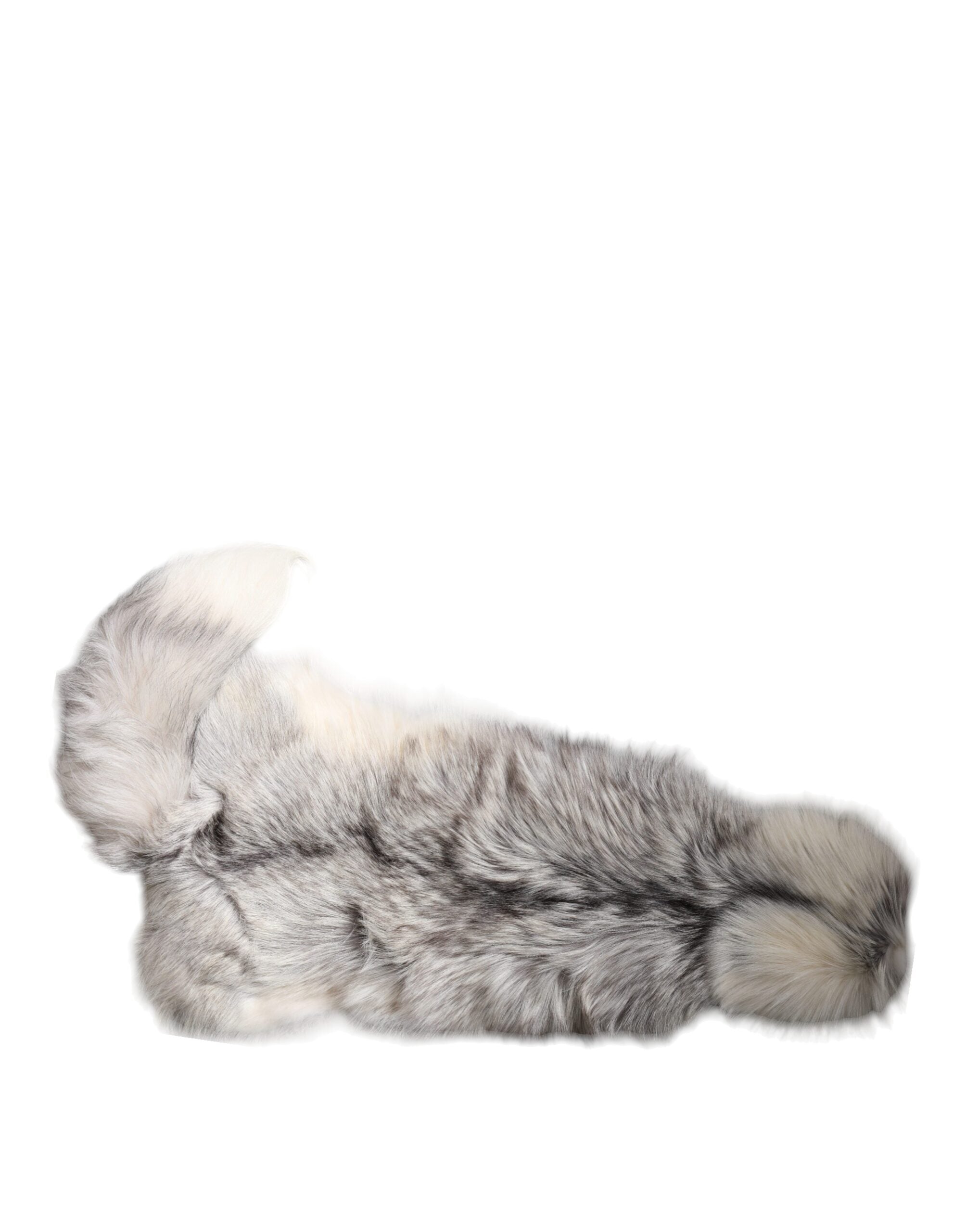 Dolce & Gabbana White Fox Fur Neck Wrap Warmer Winter Women's Scarf