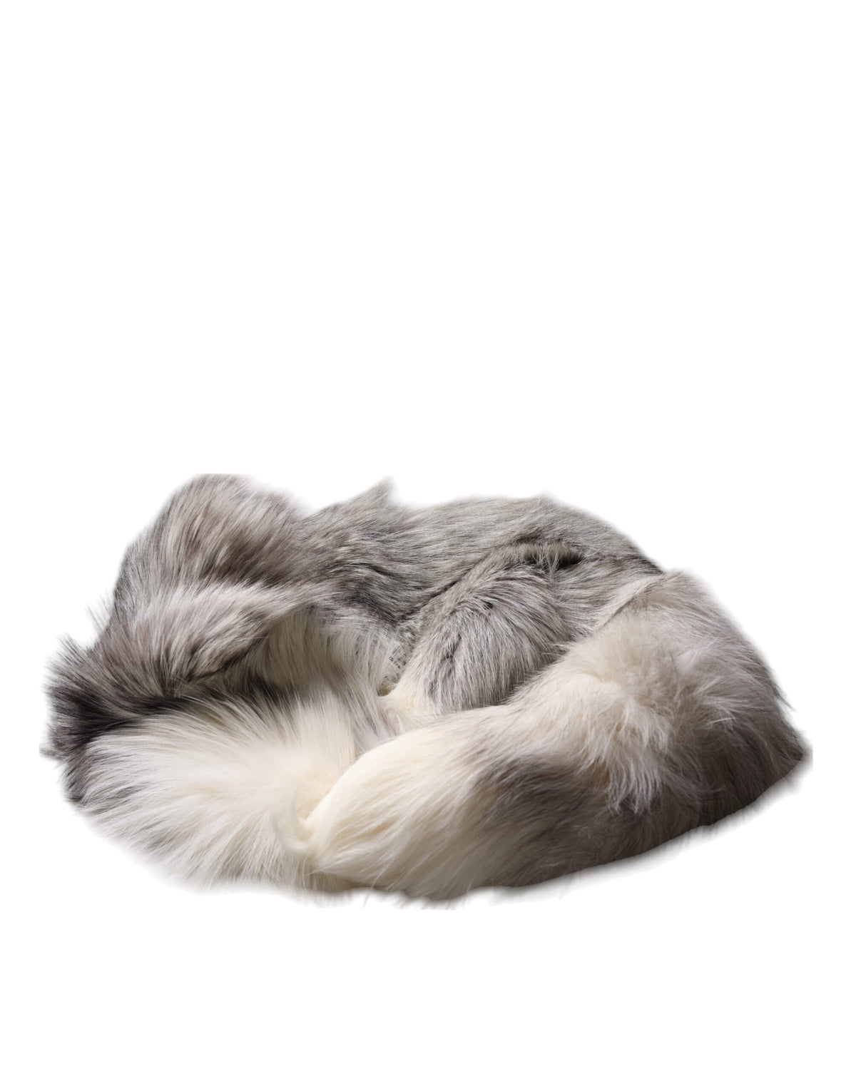 Dolce & Gabbana White Fox Fur Neck Wrap Warmer Winter Women's Scarf