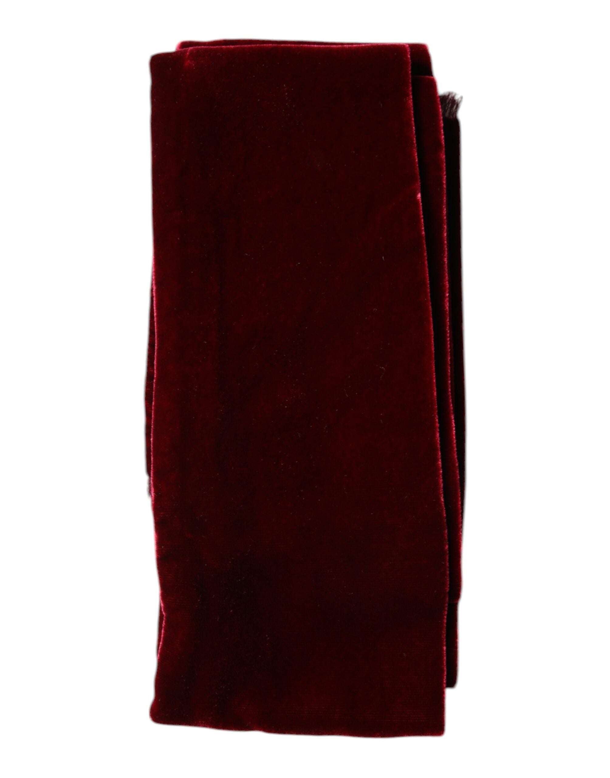 Dolce & Gabbana Bordeaux Cotton Silk Fringe Shawl Wrap Women's Scarf