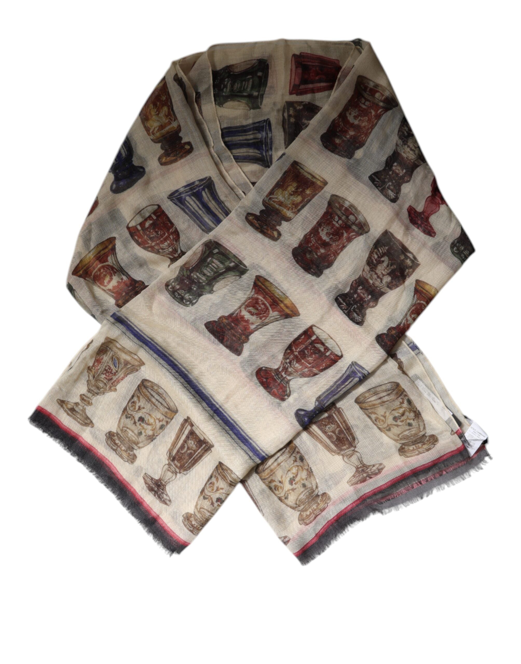 Dolce & Gabbana Multicolor Glass Cashmere Foulard Women's Scarf (Pre-Owned)