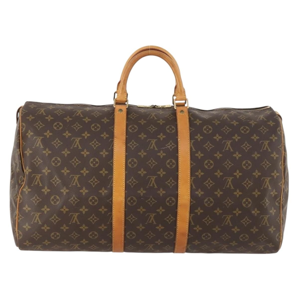 Louis Vuitton Keepall Monogram Canvas Brown Canvas Travel Bag Bag (Pre-Owned)