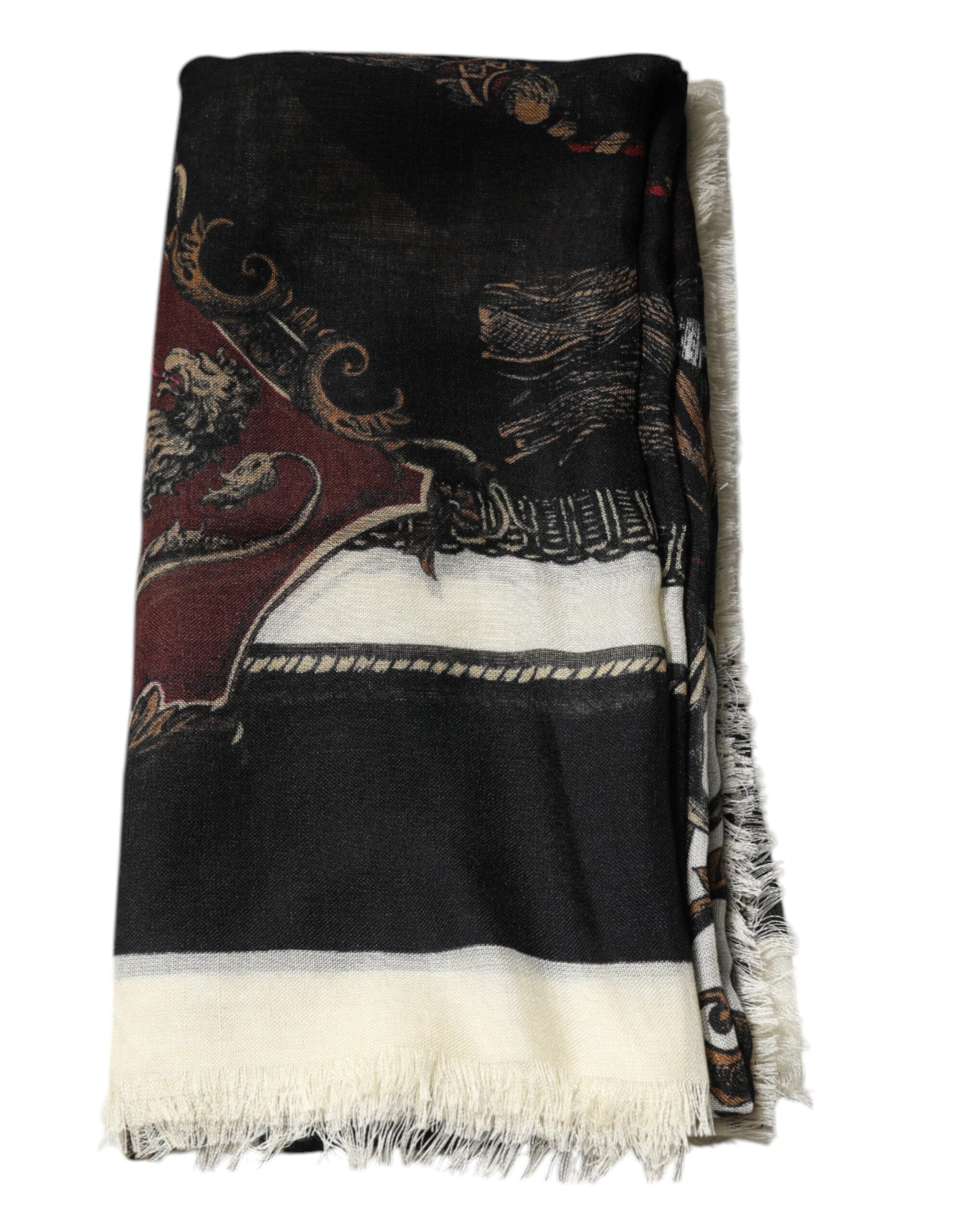 Dolce & Gabbana Multicolor Printed Cashmere Foulard Men's Scarf (Pre-Owned)