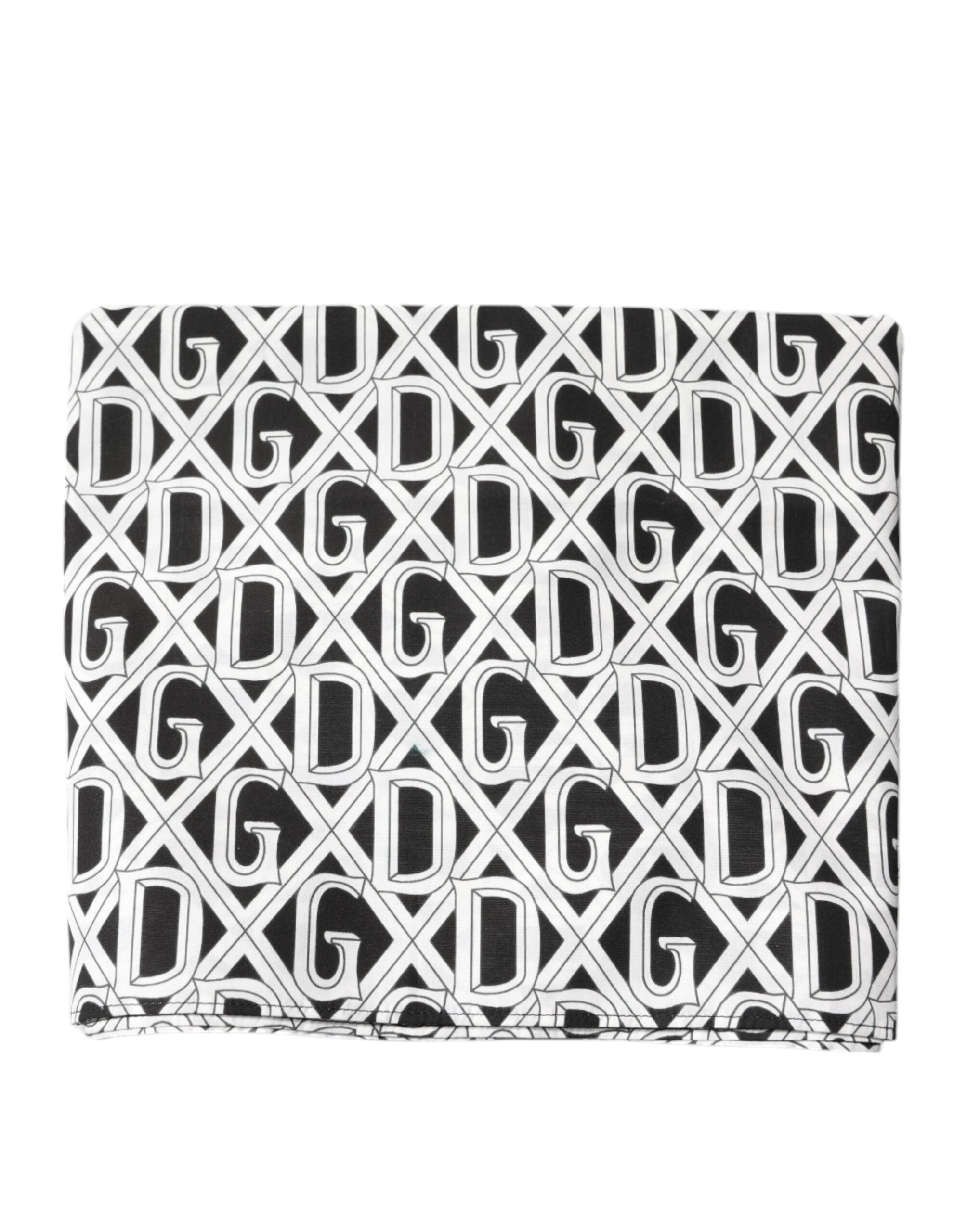 Dolce & Gabbana White Logo Monogram Cotton Bandana Men's Scarf