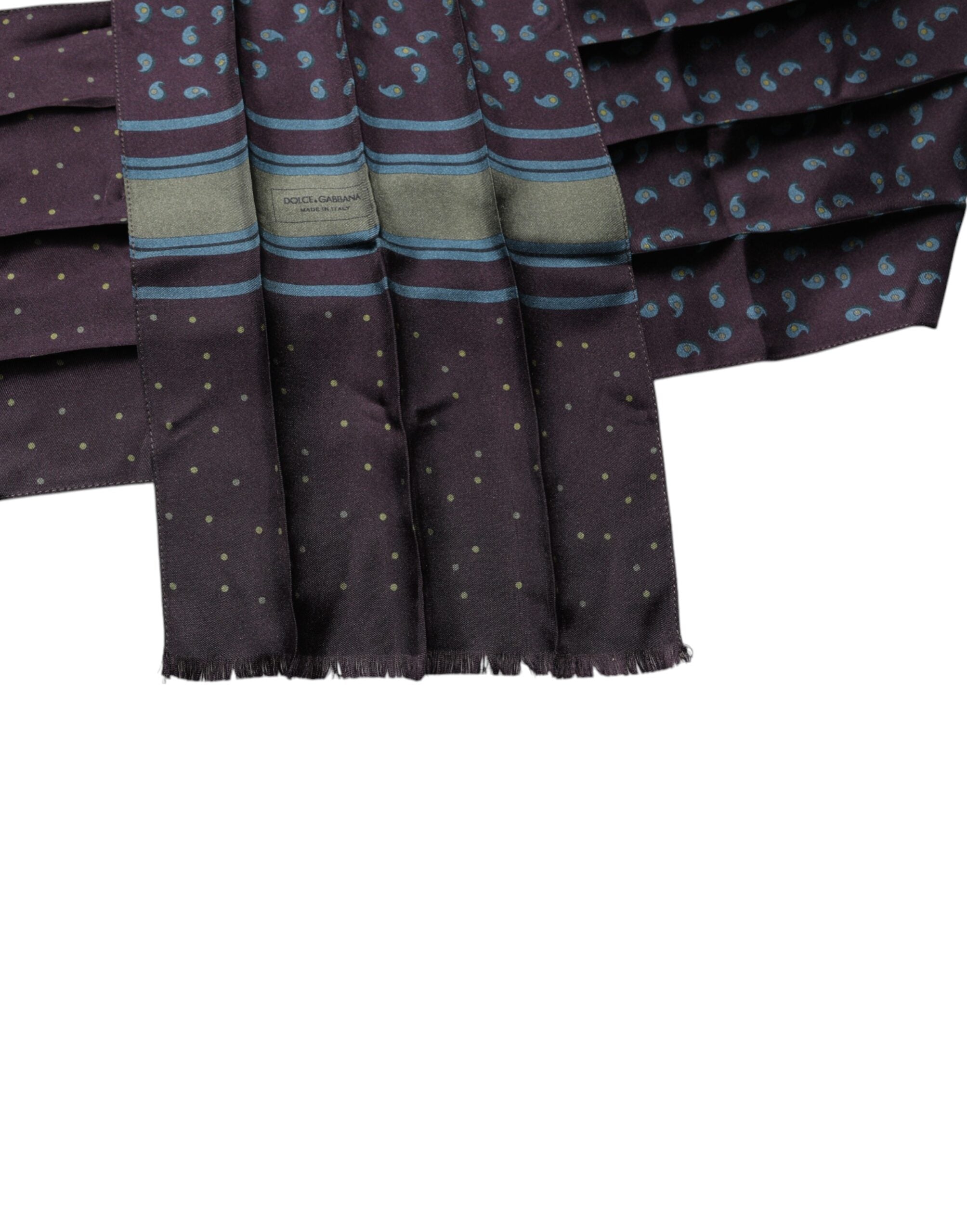 Dolce & Gabbana Purple Fantasy Silk Neck Wrap Shawl Men's Scarf (Pre-Owned)
