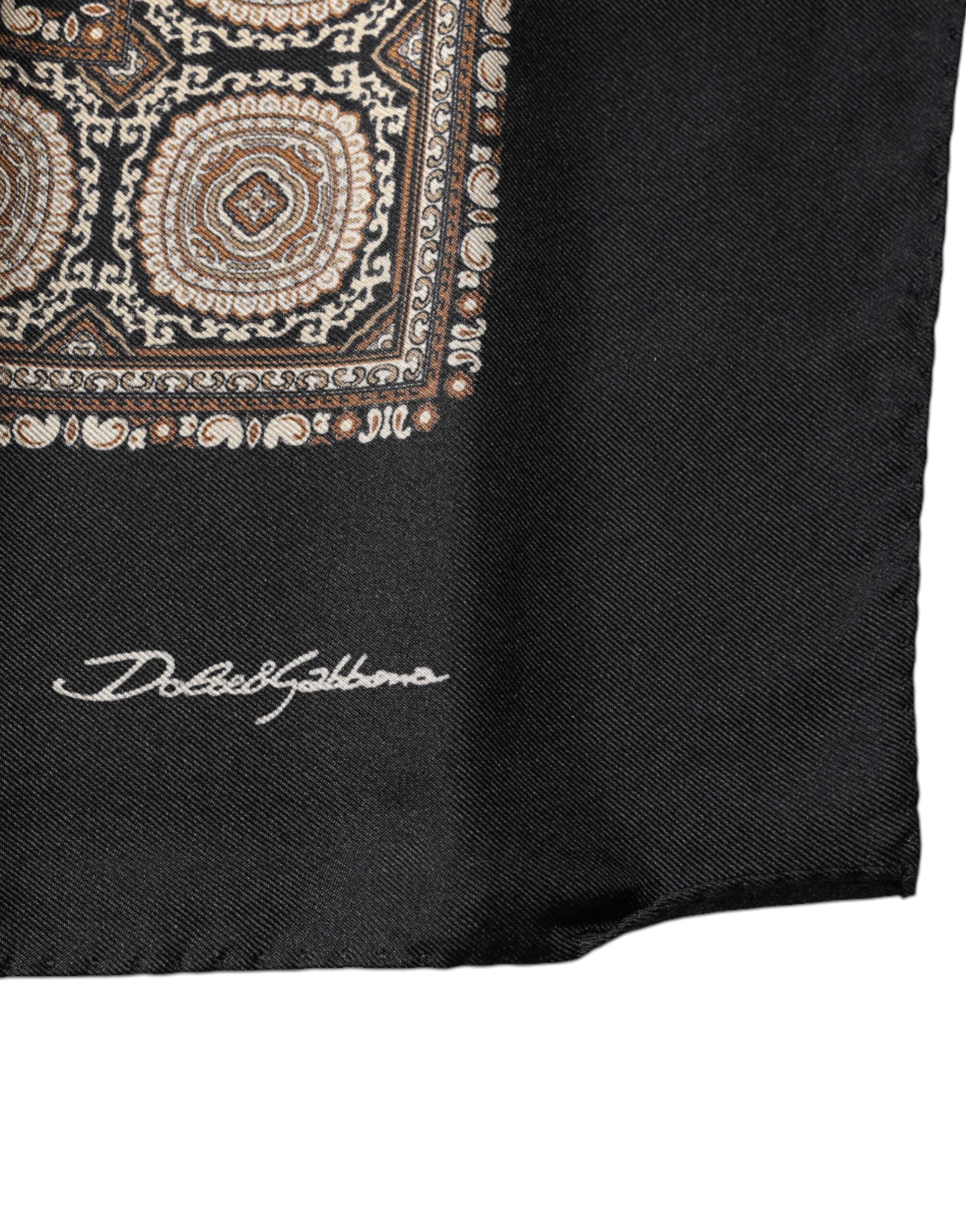 Dolce & Gabbana Multicolor Cactus Square Handkerchief Men's Scarf
