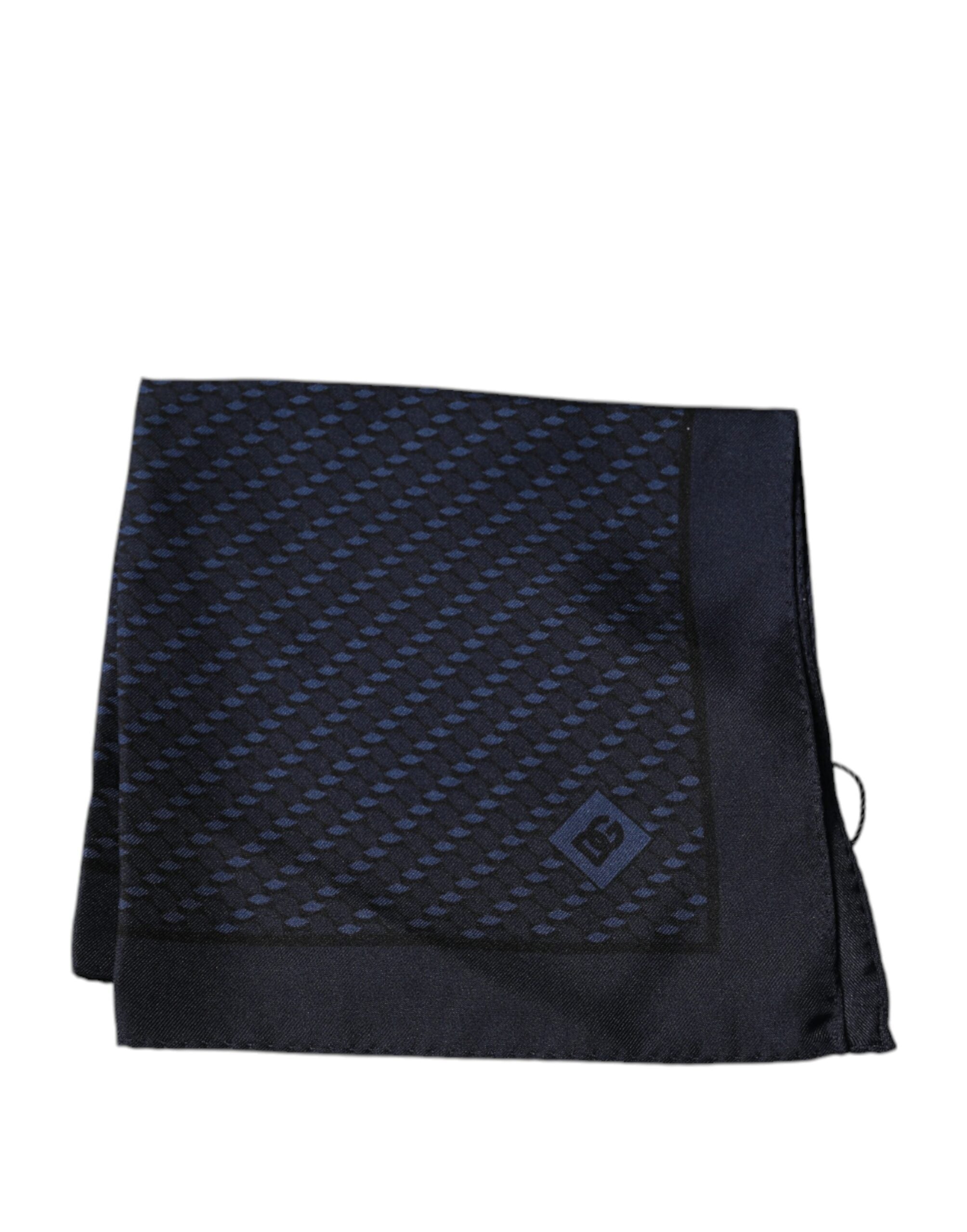 Dolce & Gabbana Dark Blue Fantasy Square Handkerchief Men's Scarf