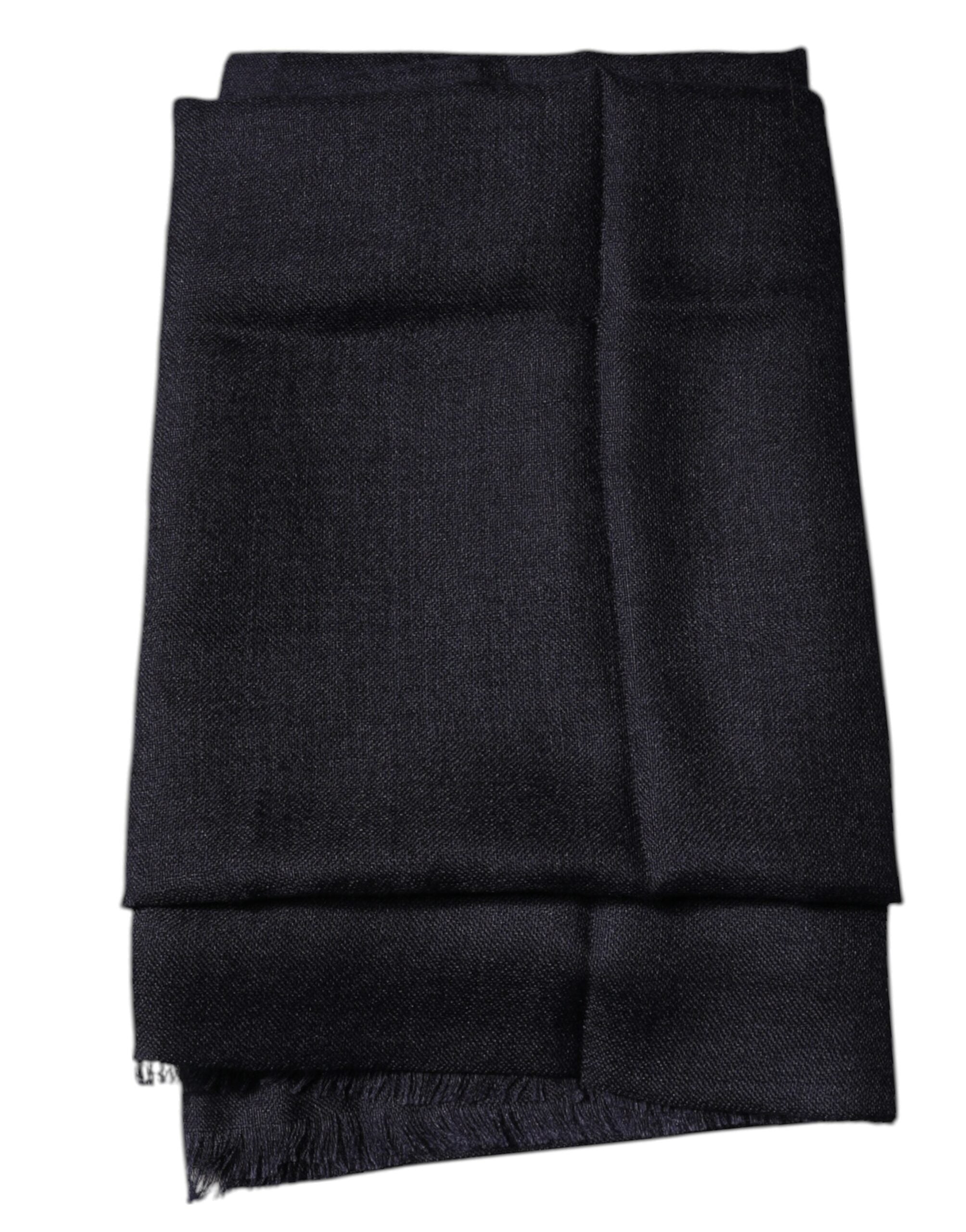 Dolce & Gabbana Black Cashmere Foulard Neck Wrap Shawl Women's Scarf
