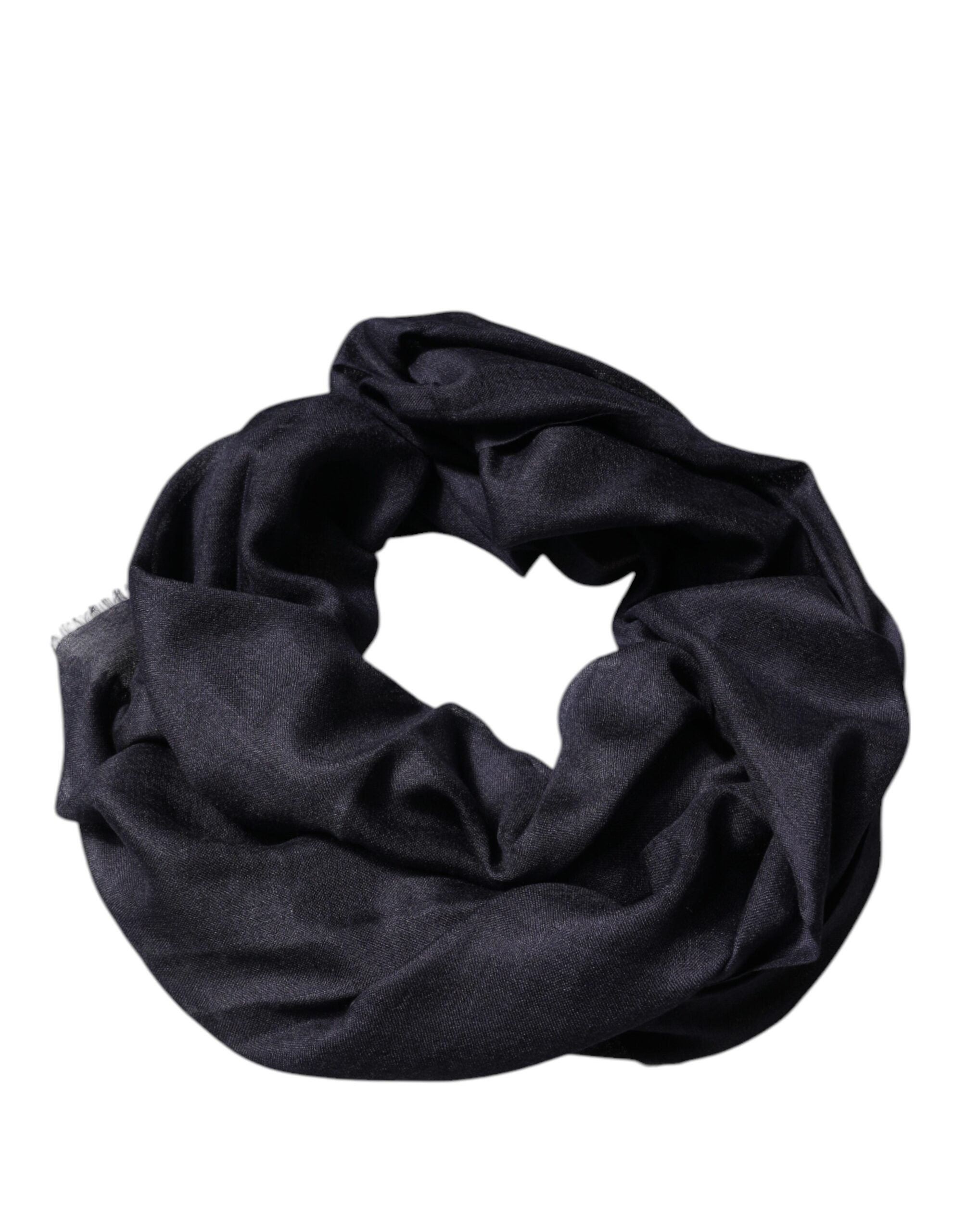 Dolce & Gabbana Black Cashmere Foulard Neck Wrap Shawl Women's Scarf