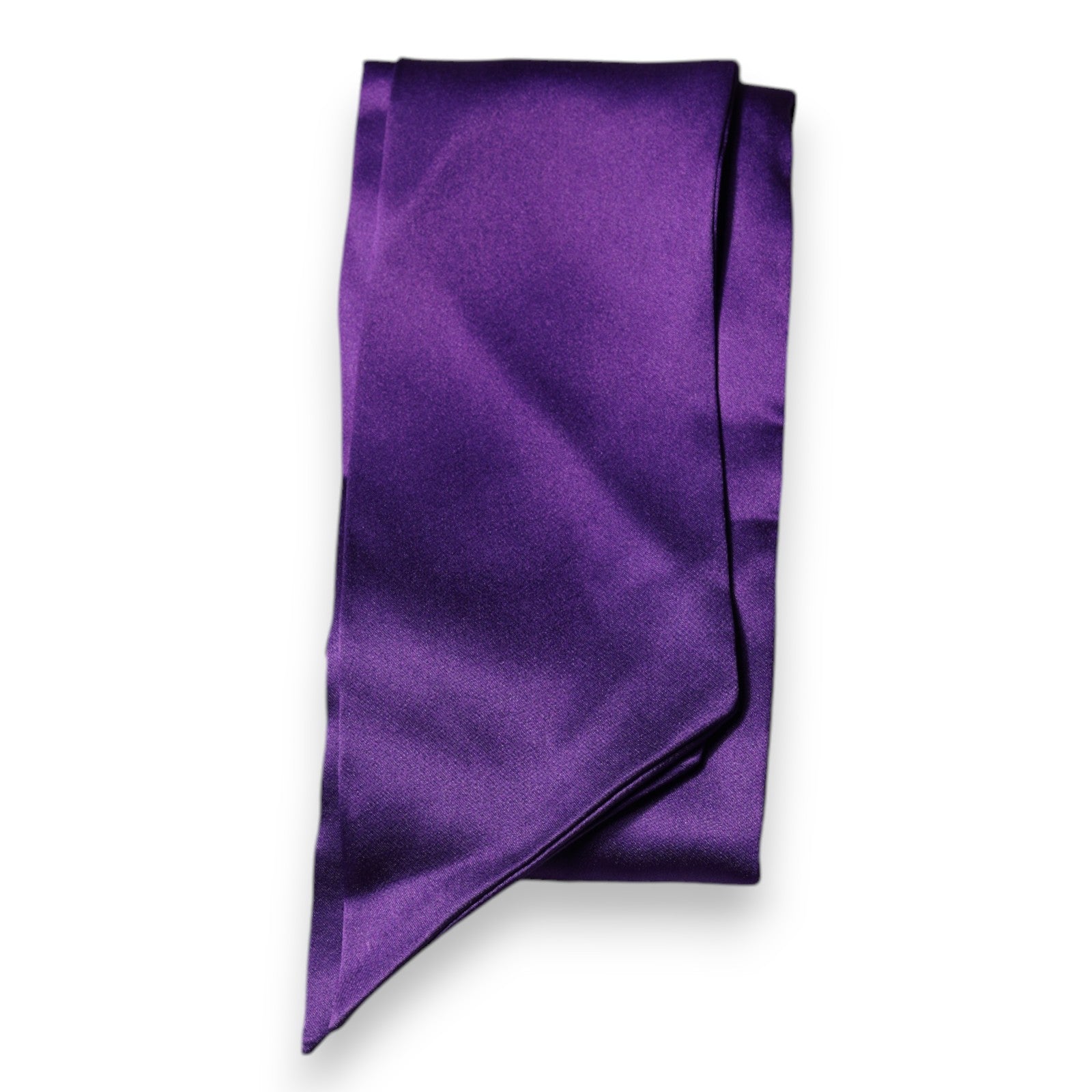 Dolce & Gabbana Purple Satin Silk Skinny Neck Foulard Women's Scarf
