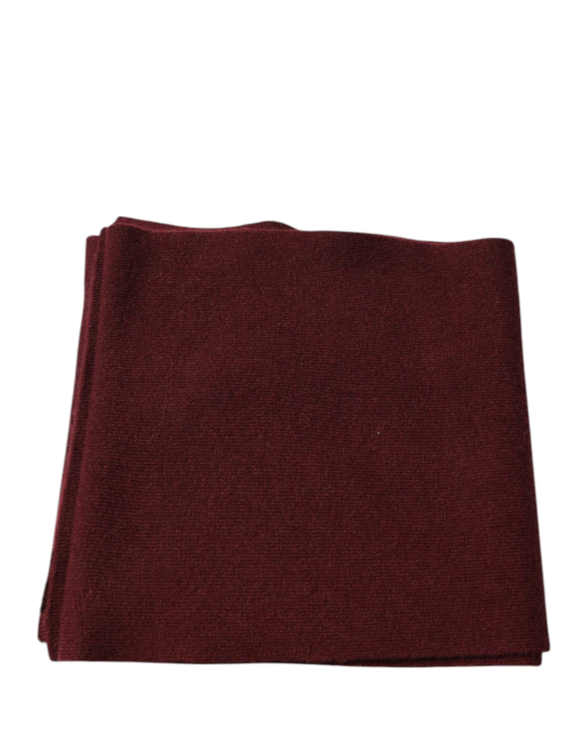 Dolce & Gabbana Maroon Cashmere Skinny Neck Wrap Men's Scarf