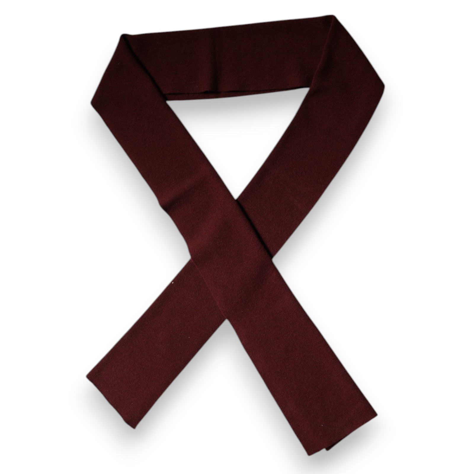 Dolce & Gabbana Maroon Cashmere Skinny Neck Wrap Men's Scarf