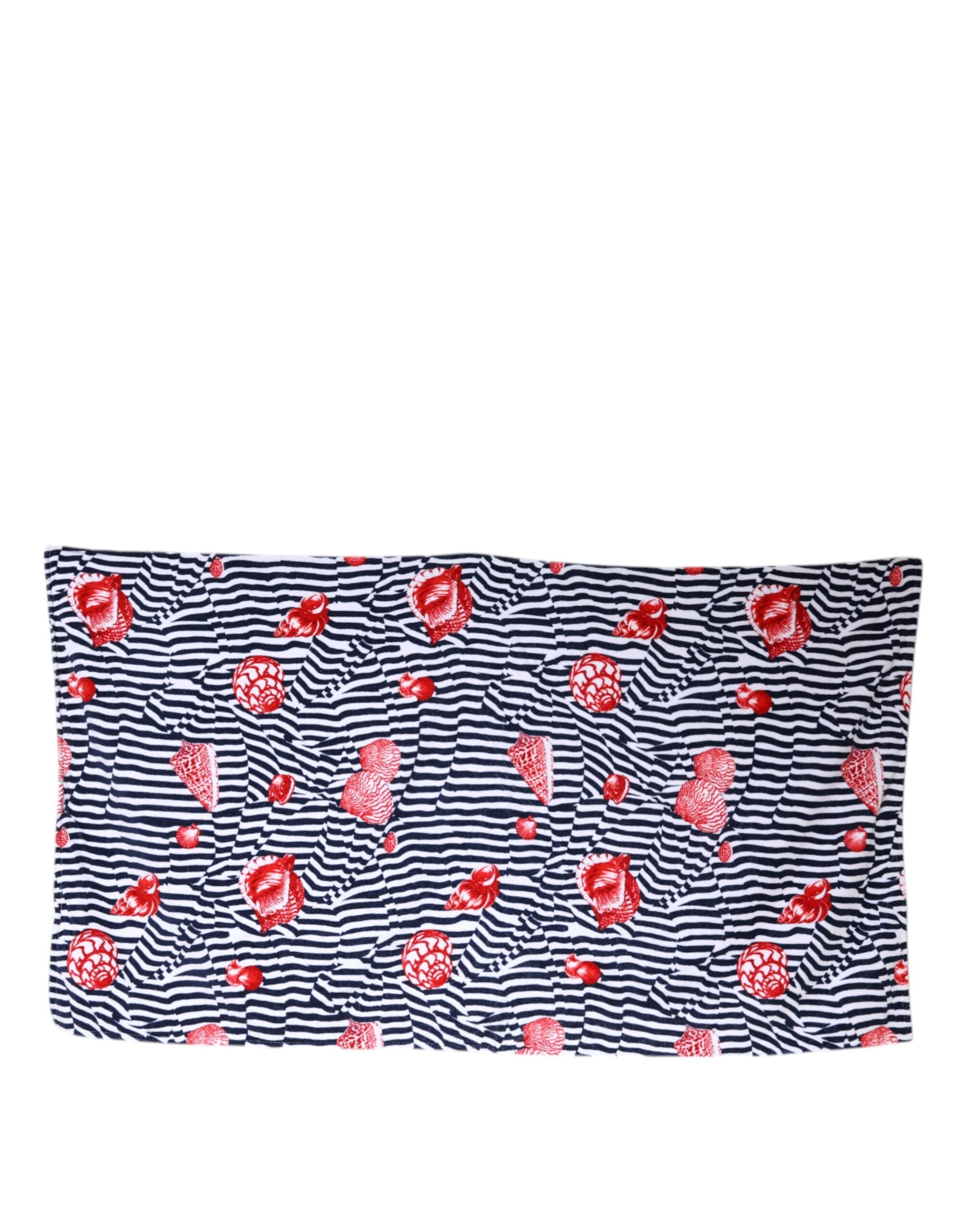 Dolce & Gabbana Multicolor Stripes Seashells Beach Women's Towel
