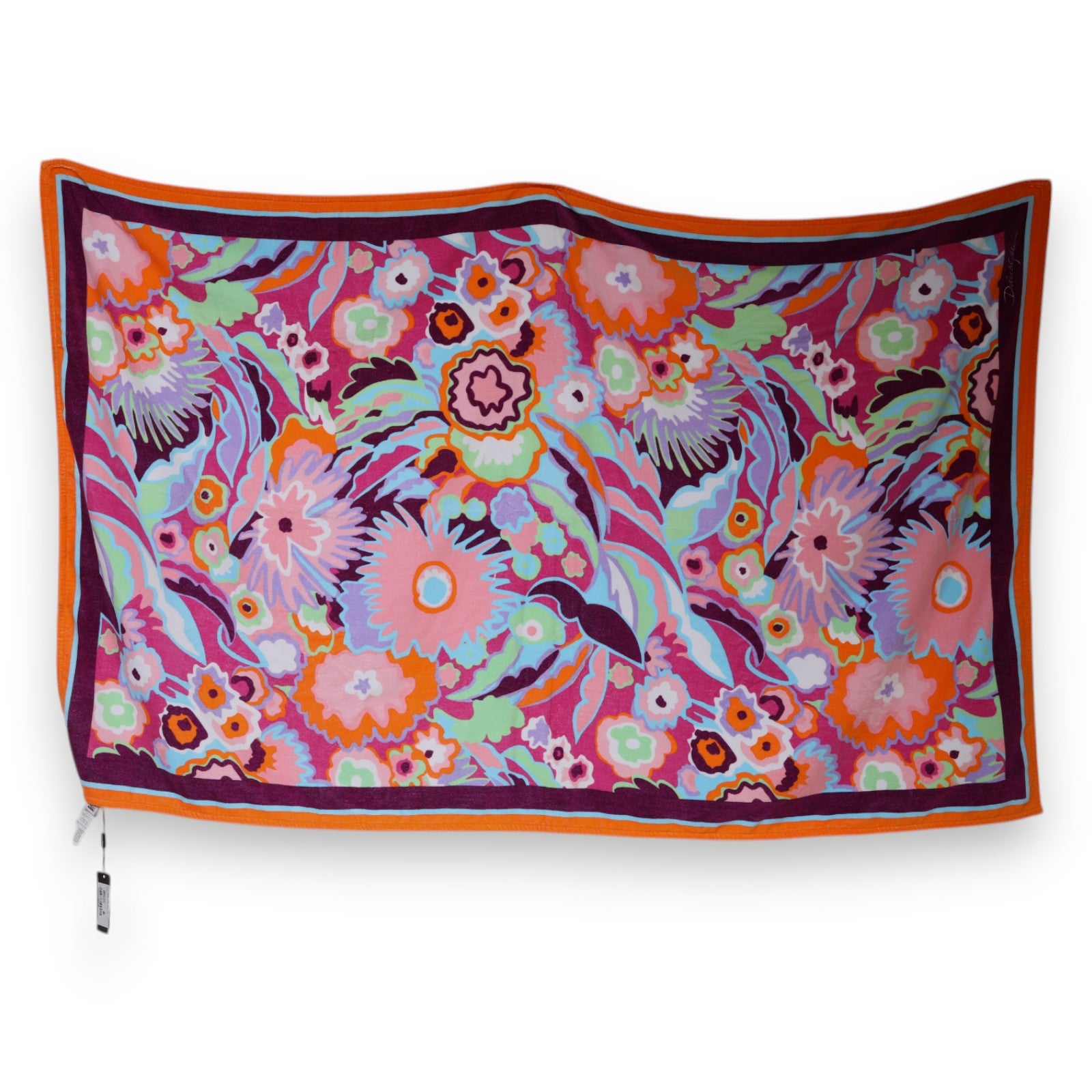 Dolce & Gabbana Multicolor Floral Print Cotton Beach Women's Towel