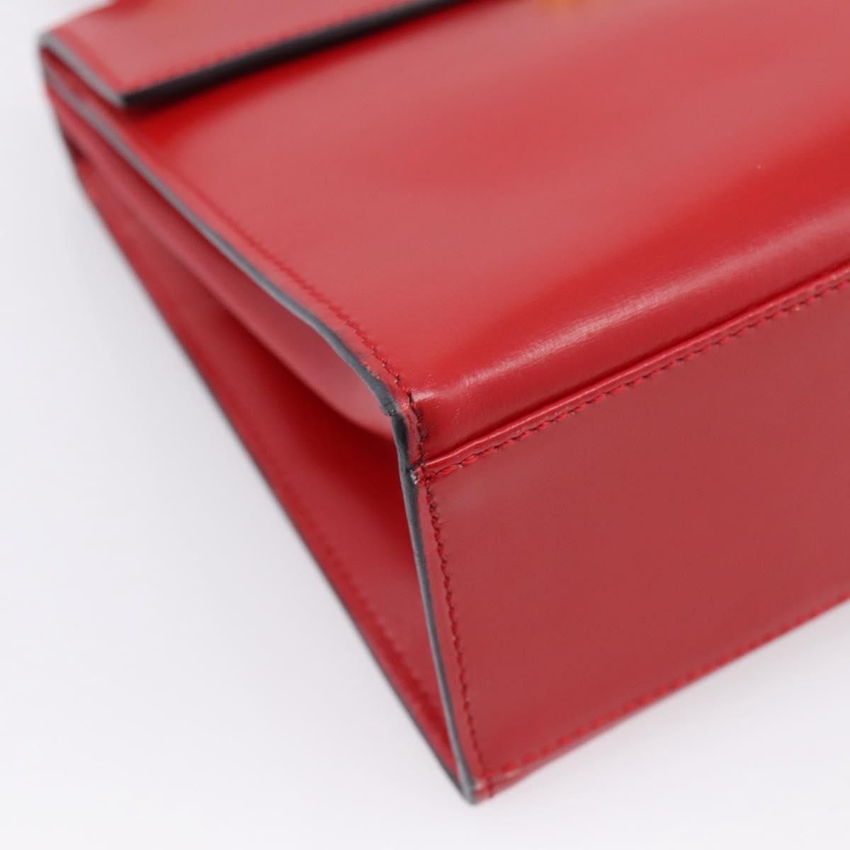 Celine Handbag Leather Red Leather Handbag (Pre-Owned)