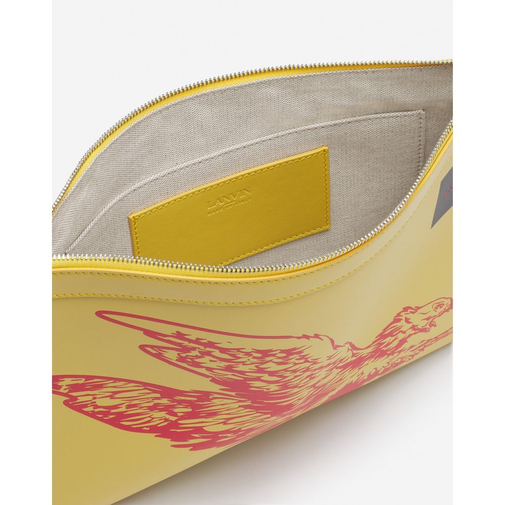Lanvin "Yellow Leather Men Men's Wallet"