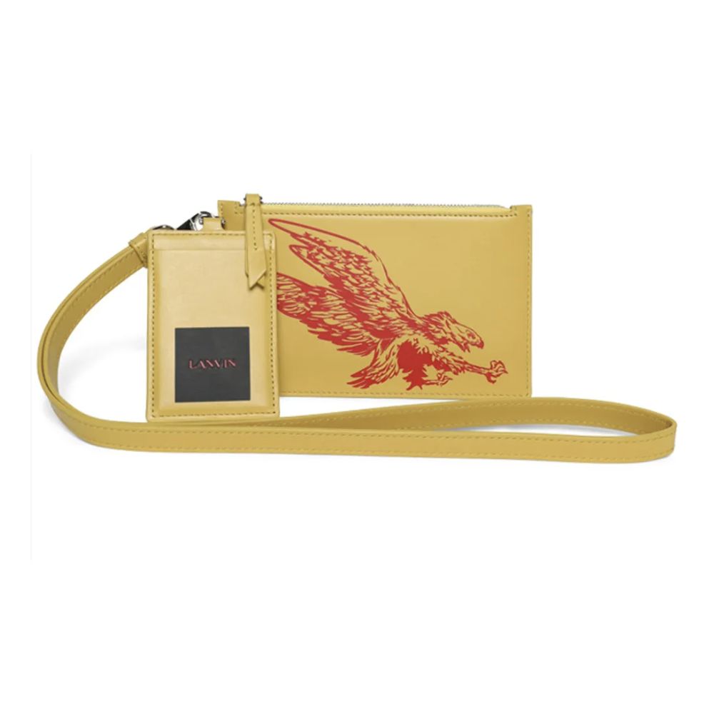 Lanvin "Sunshine Yellow Leather Men Men's Wallet"