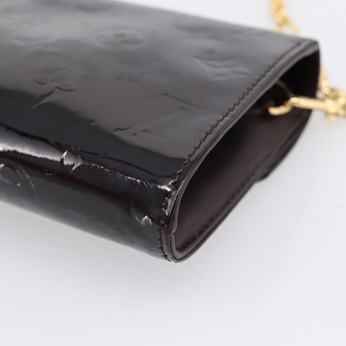 Louis Vuitton Bel Air Pochette Monogram Vernis Burgundy Patent_Leather Clutche & Pouche Bag (Pre-Owned)