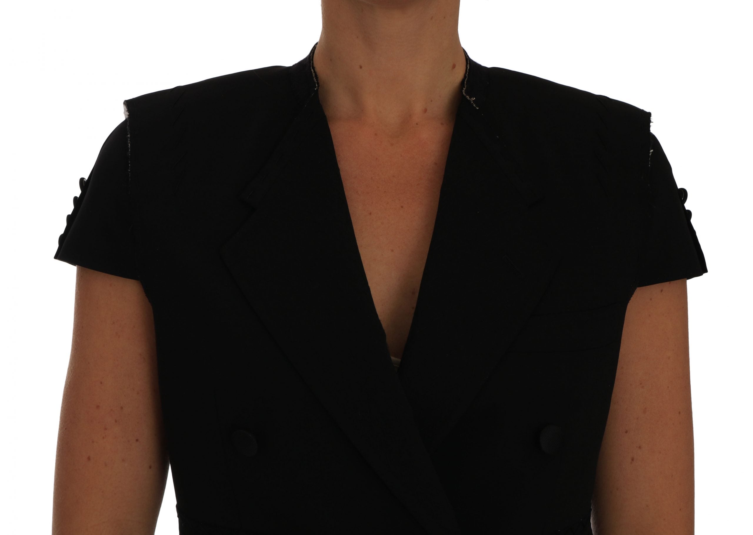 Dolce & Gabbana Black Short Croped Blazer Women's Jacket