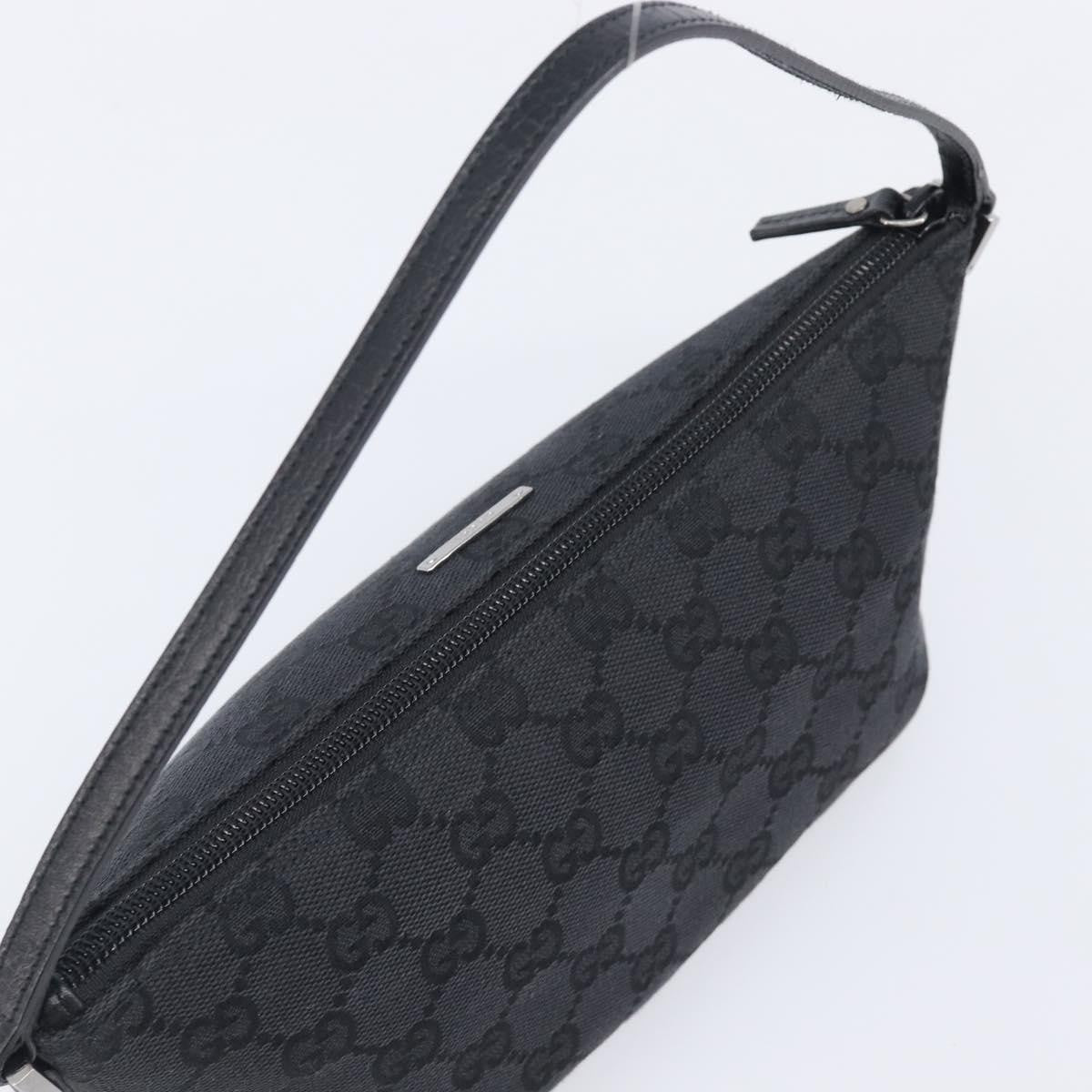 Gucci Boat Pochette Gg Canvas And Leather Black Canvas Clutche & Pouche Bag (Pre-Owned)