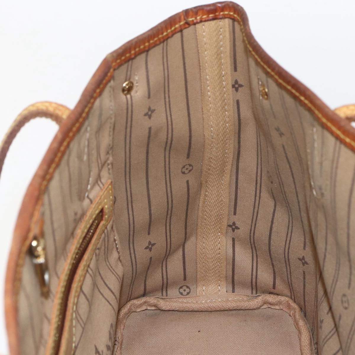 Louis Vuitton Neverfull Monogram Canvas Brown Canvas Tote Bag Bag (Pre-Owned)