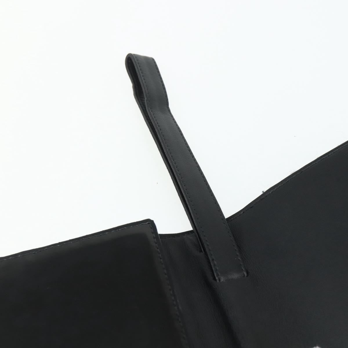 Chanel Flap Clutch Leather Black Leather Clutche & Pouche Bag (Pre-Owned)