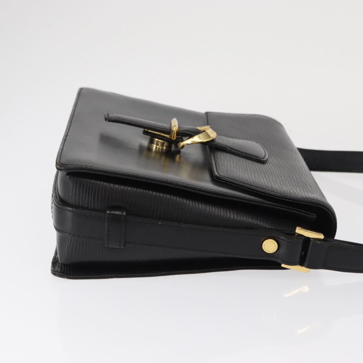 Valentino Garavani Vintage Leather Black Leather Shoulder Bag Bag (Pre-Owned)