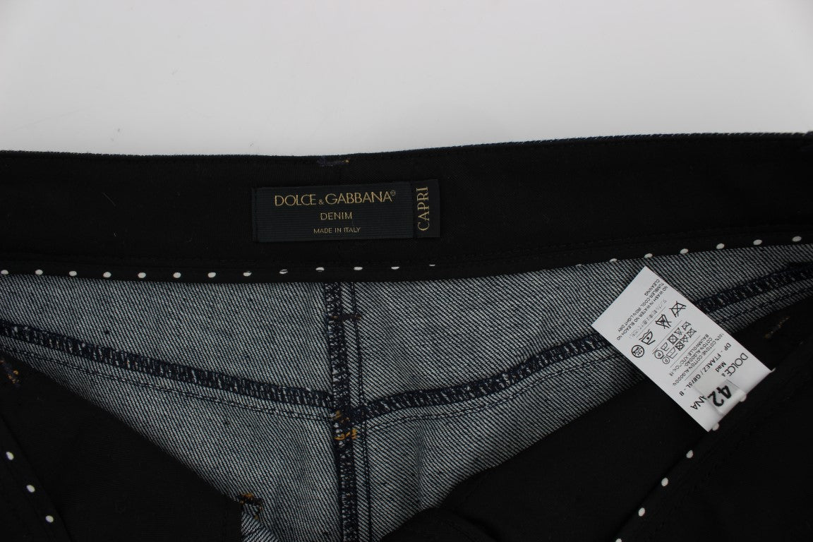 Dolce & Gabbana Blue Denim Cotton CAPRI Torero Women's Jeans