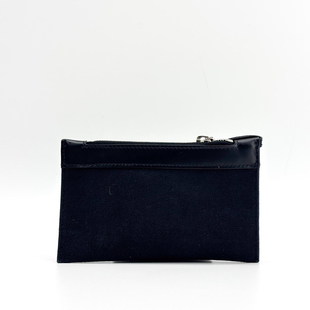 Balenciaga Navy Cabas Canvas With Leather Black Canvas Tote Bag Bag (Pre-Owned)