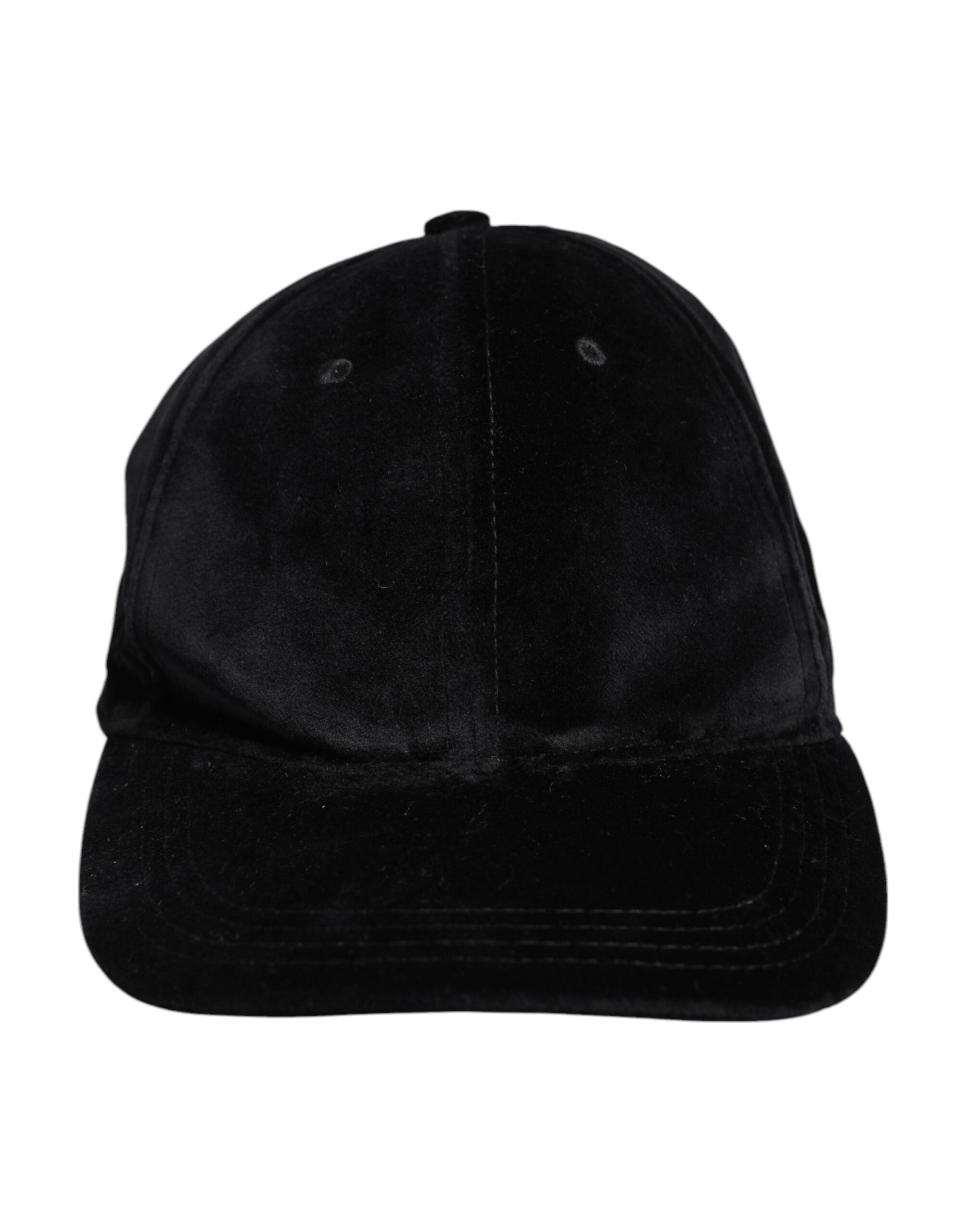 Dolce & Gabbana Black Cotton 6 Panels Baseball Men's Cap