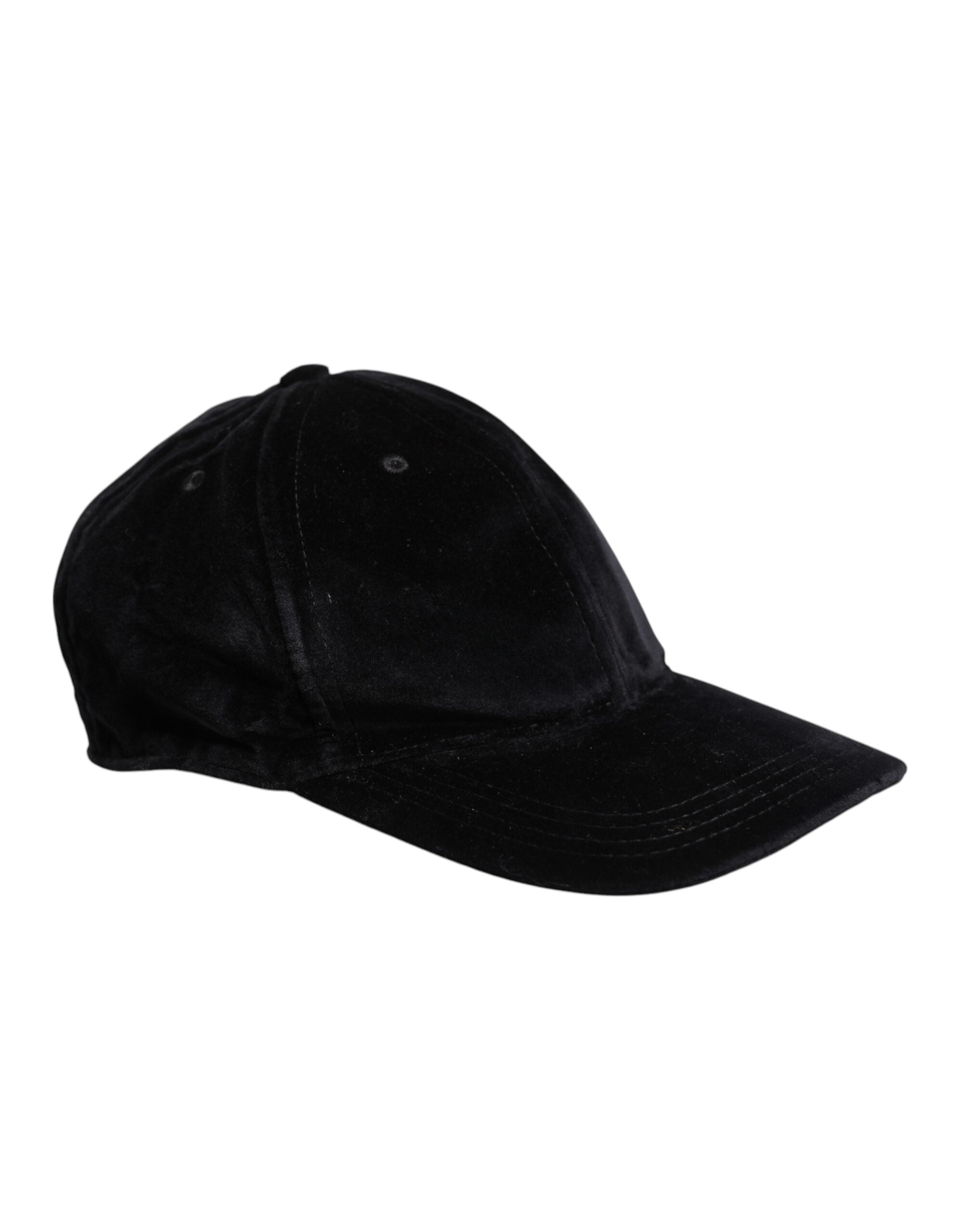 Dolce & Gabbana Black Cotton 6 Panels Baseball Men's Cap