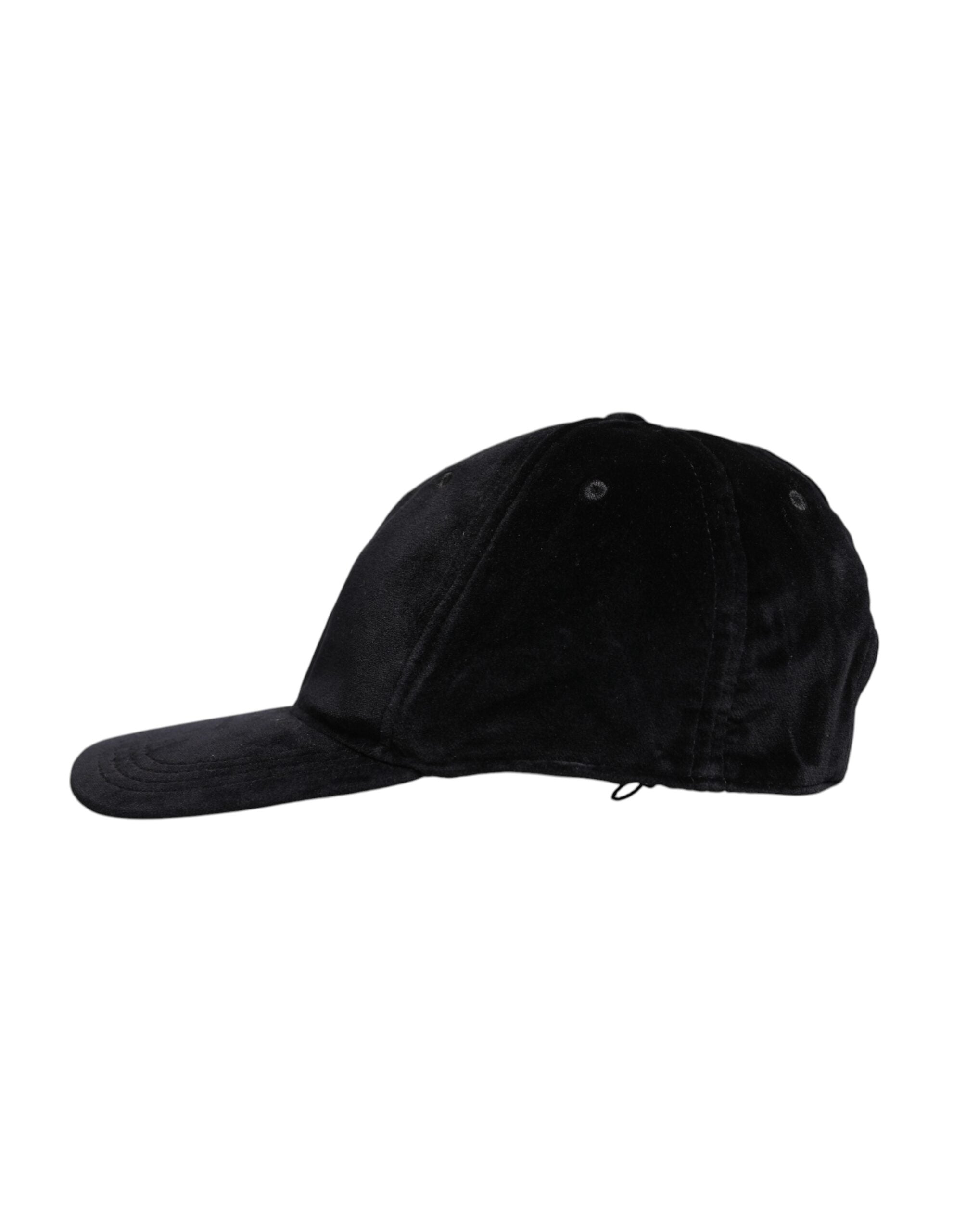 Dolce & Gabbana Black Cotton 6 Panels Baseball Men's Cap